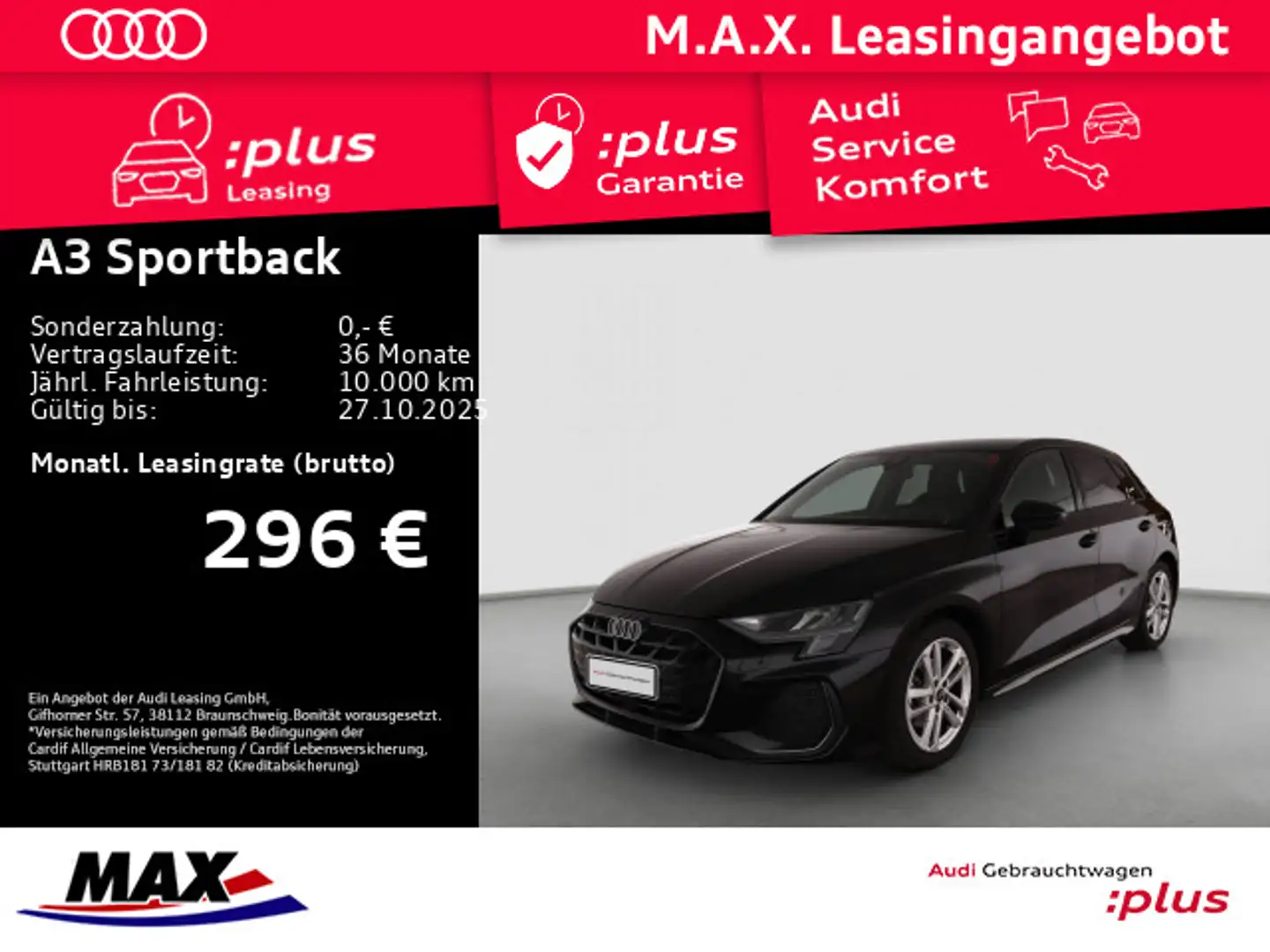 Audi A3 35 TFSI S LINE LED+KAMERA+SONOS+HUD Schwarz - 1