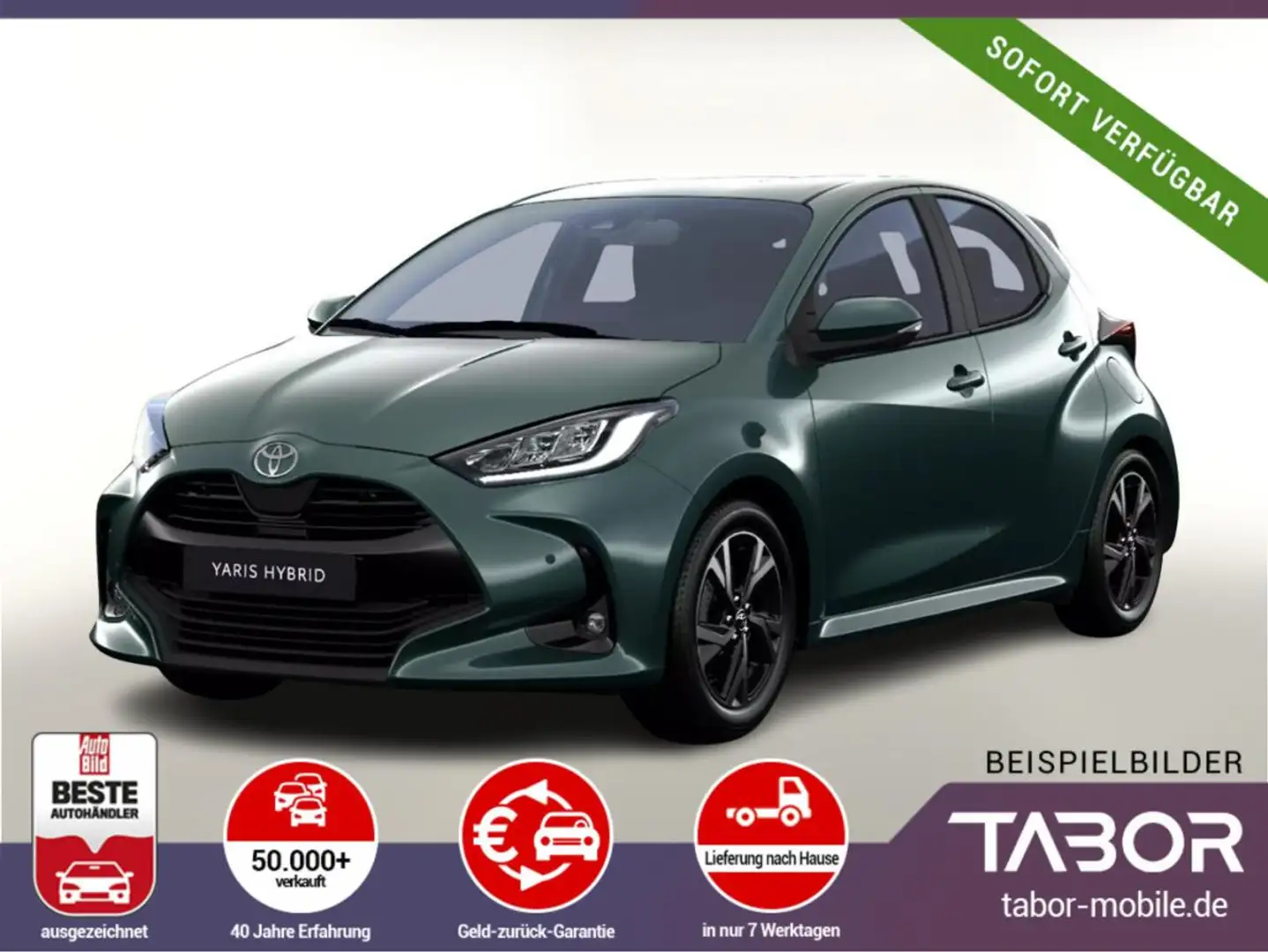 Toyota Yaris 1.5 HEV 116 E-CVT ACC SHZ BLIS SmartK PDC Grün - 1