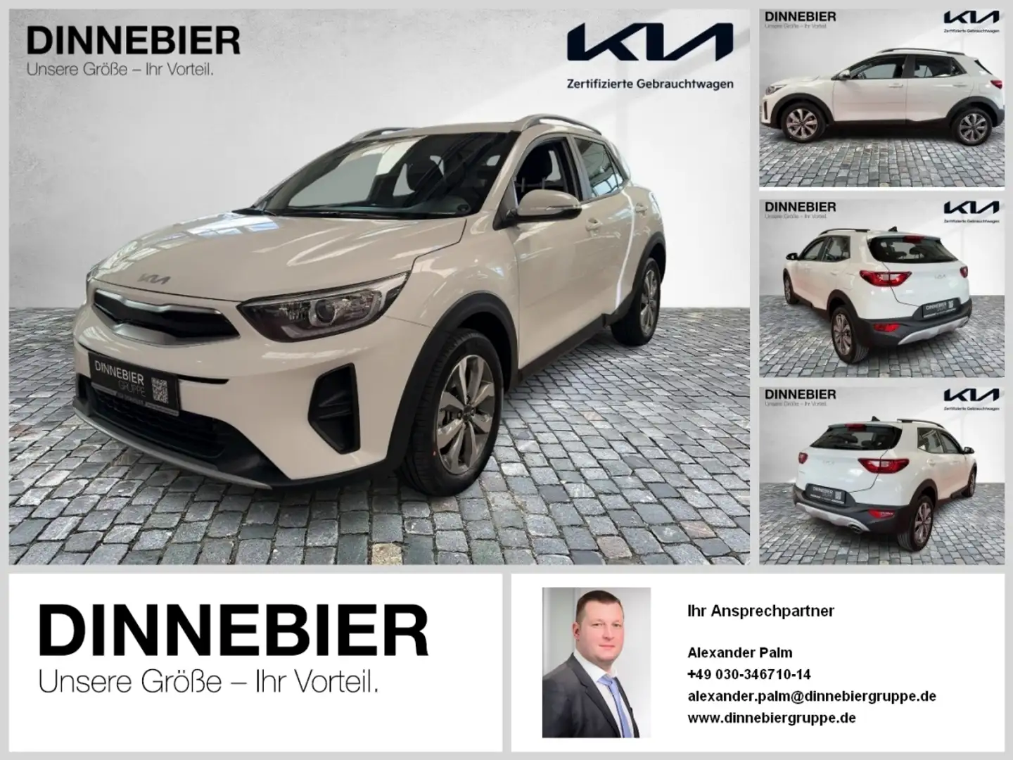 Kia Stonic Vision Automatik+Navigation+Kamera+SHZ Weiß - 1