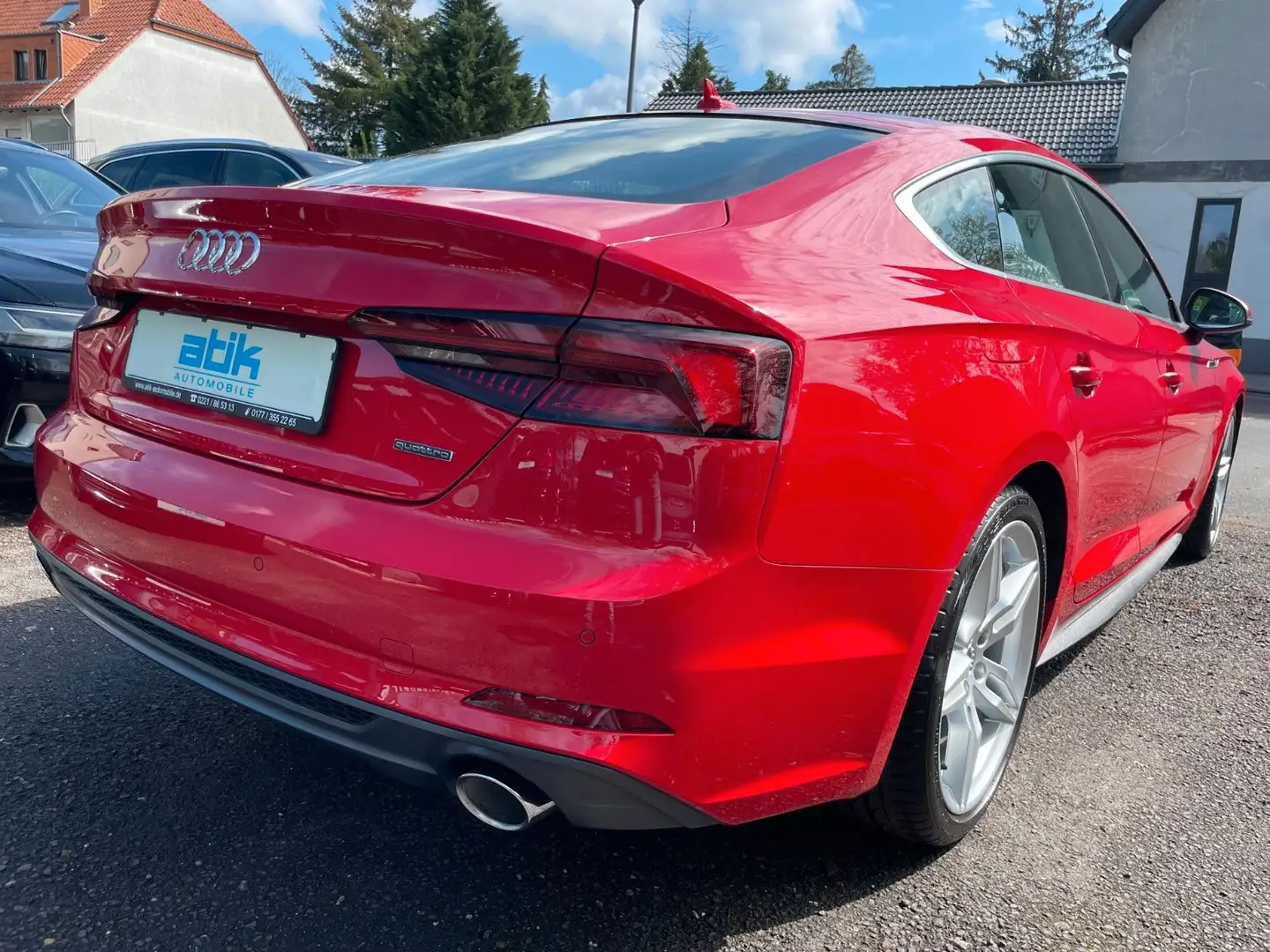 Audi A5 Sportb 45TFSI 1.HAND QUATTRO S-LINE Leder LED Rood - 2
