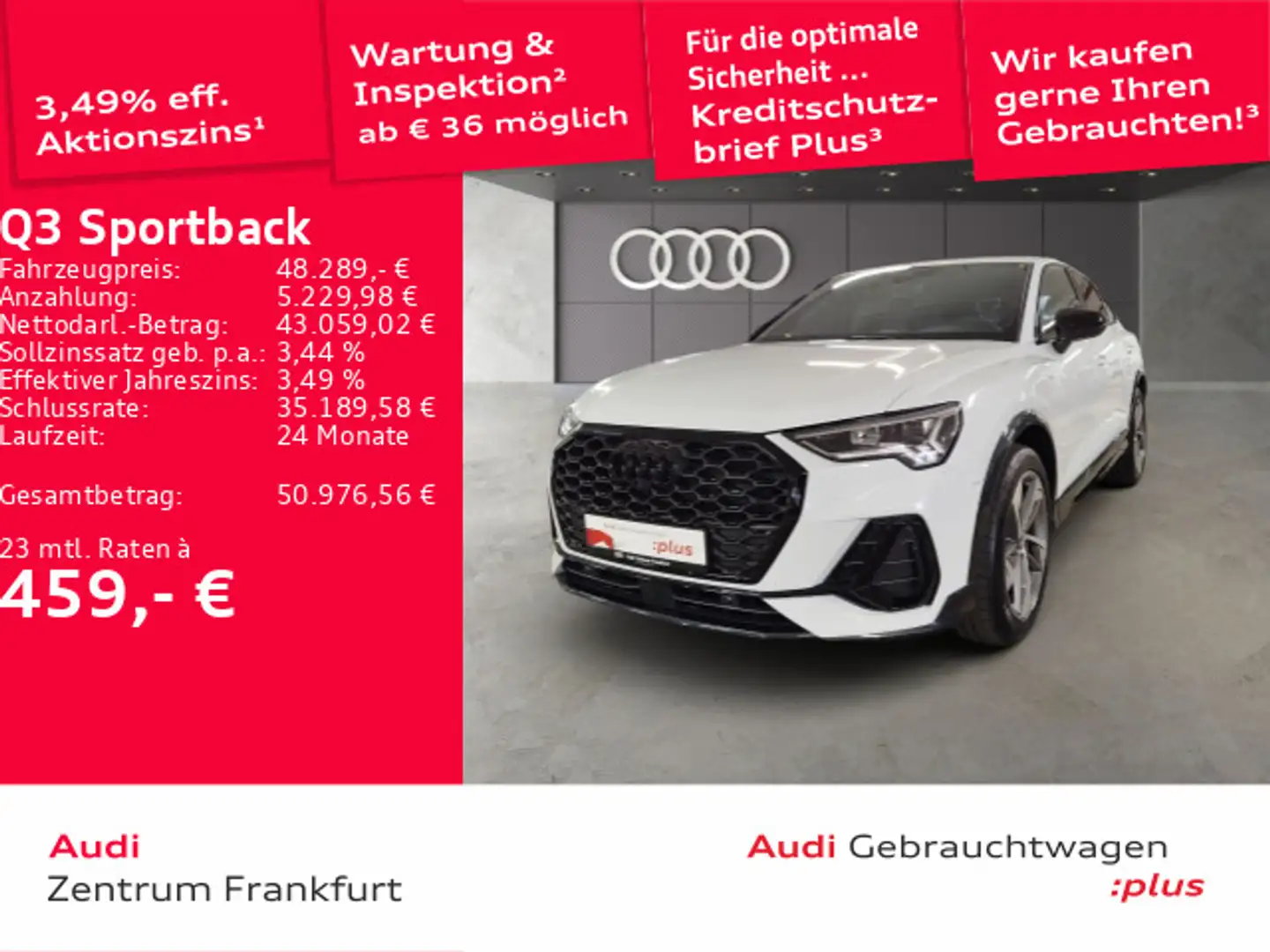 Audi Q3 35 TFSI S tronic S line LED Navi DA Weiß - 1
