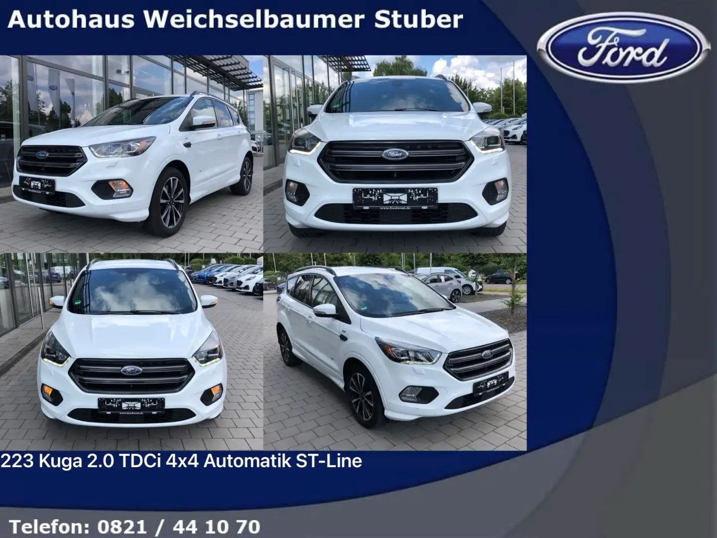 Ford Kuga 223 Kuga 2.0 TDCi 4x4 Automatik ST-Line Weiß - 1