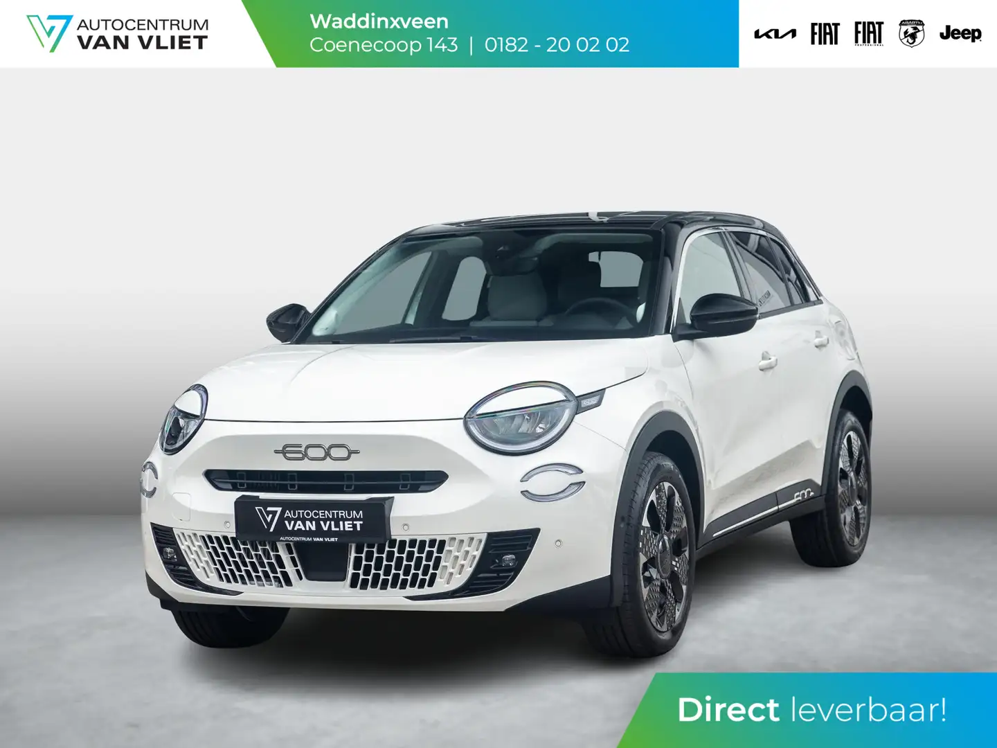 Fiat 600 1.2 Hybrid La Prima | Full Option | Bicolore | Uit Wit - 1