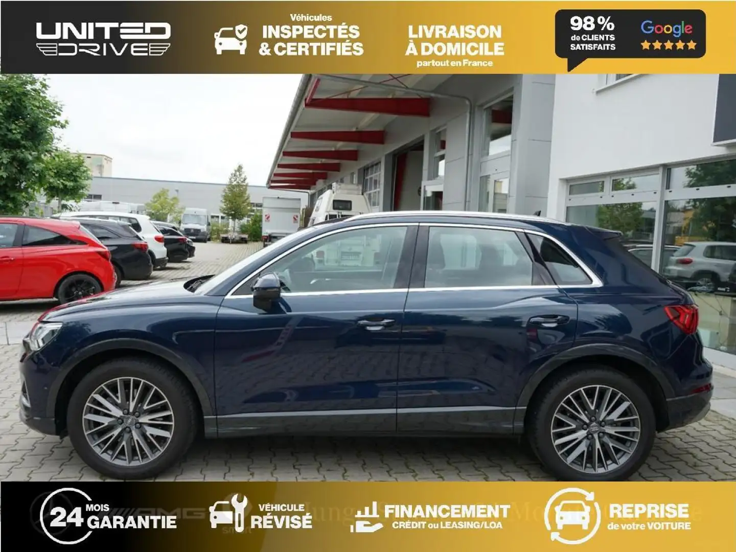 Audi Q3 Quattro 2.0 45 TFSI - 230 - BV S-tronic 2019 Design Luxe Bleu - 2