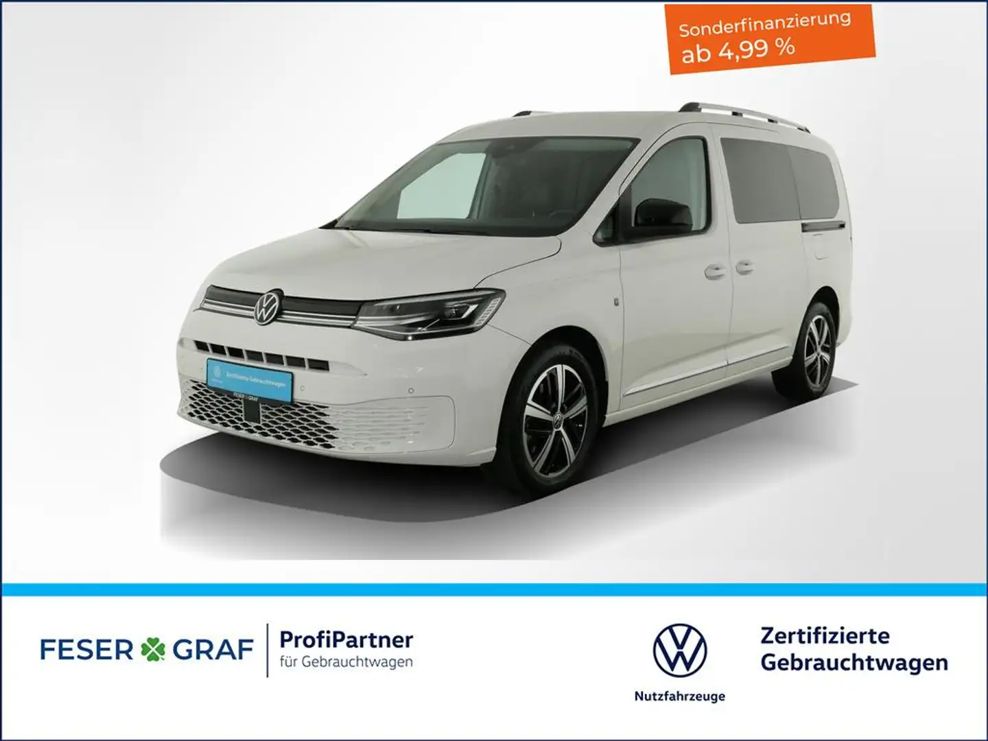 Volkswagen Caddy 2.0TDI Style 4X4 AHK LED Standheizung 5Sitze Weiß - 1