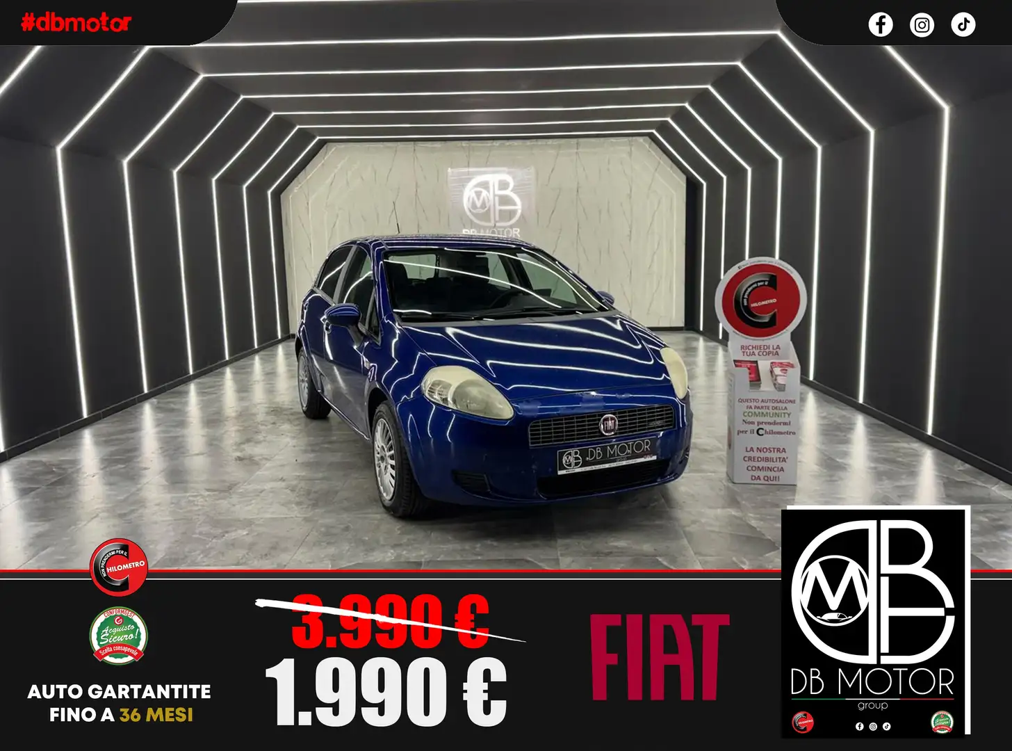 Fiat Grande Punto Grande Punto III 2005 5p 1.3 mjt 16v Dynamic 75cv Blu/Azzurro - 1