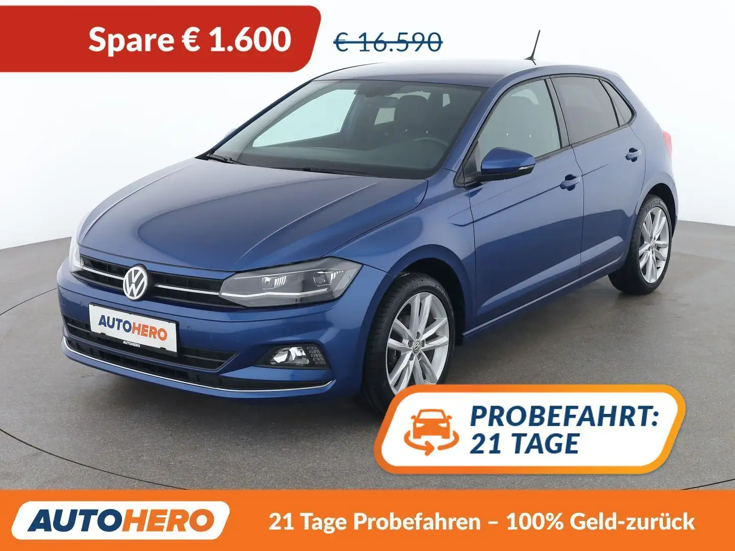 Volkswagen Polo 1.0 TSI Highline Blau - 1