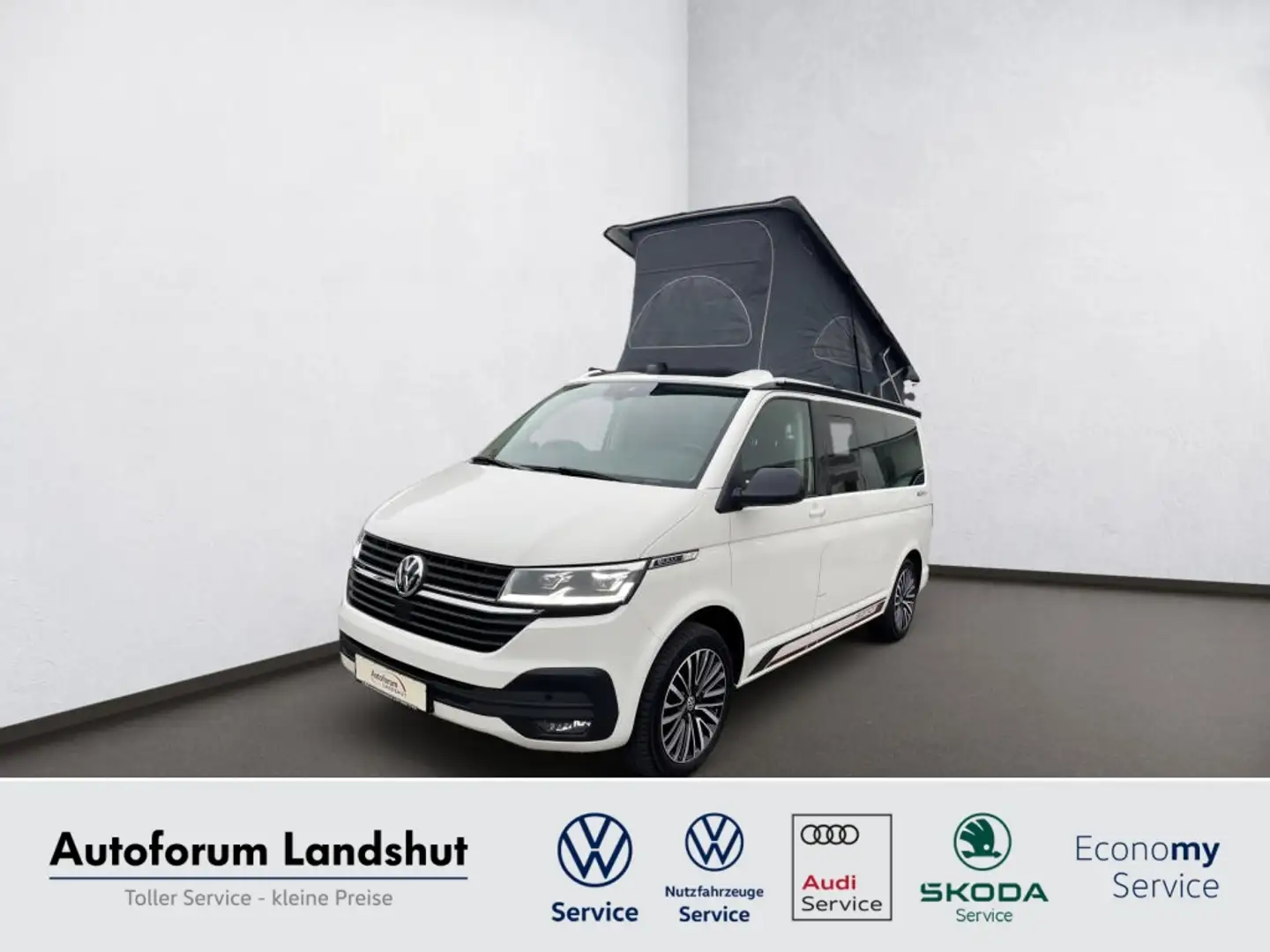 Volkswagen T6.1 California Beach C. 2,0TDI DSG 4M LED/AHK Blanc - 1