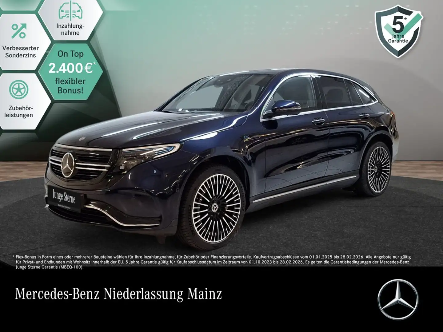 Mercedes-Benz EQC 400 4M AMG+360+MULTIBEAM+FAHRASS+BURMESTER+HUD Blau - 1