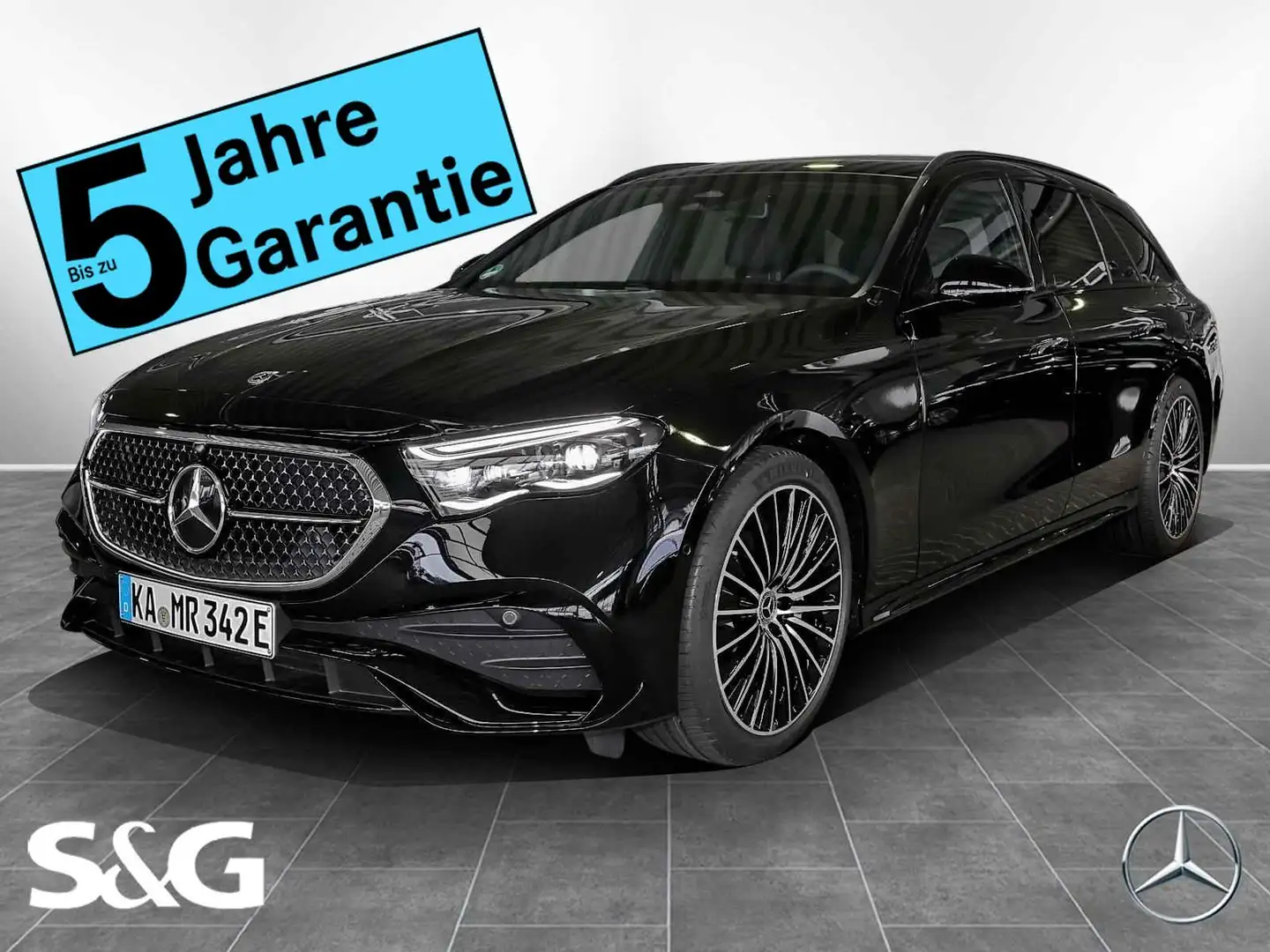 Mercedes-Benz E 300 de 4M T AMG MBUX+360°+DIG-LED+Pano+AHK+HUD Schwarz - 1