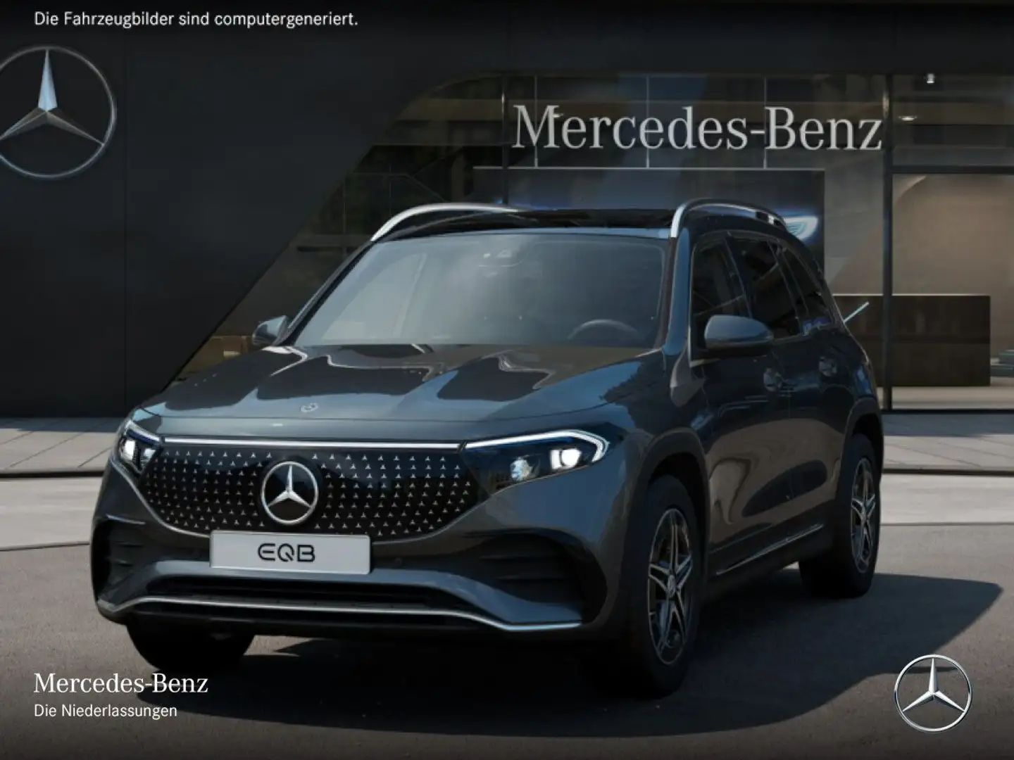 Mercedes-Benz EQB 300 4M AMG+ADVANCED+PANO+KAMERA+SPUR Grau - 2