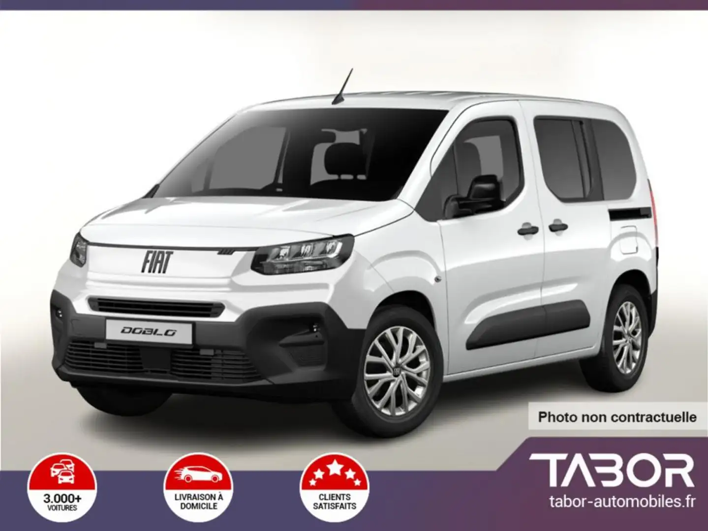 Fiat Doblo Kombi 1.5 BHDi 130 180°Cam LED Radar Blanc - 1