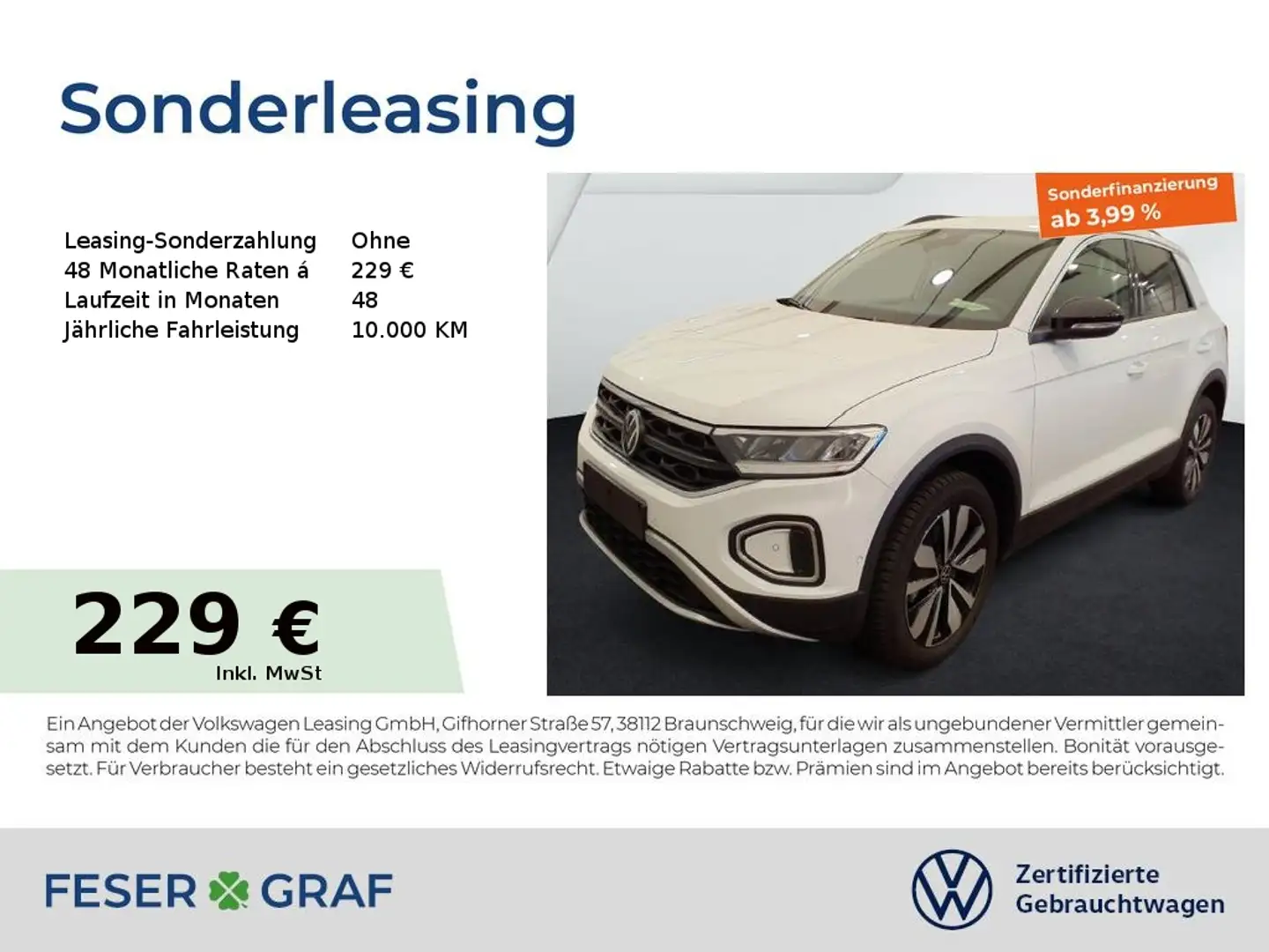 Volkswagen T-Roc Goal 1.0 TSI Navi LED ParkAssist LM SiHz Weiß - 1