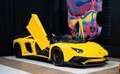 Lamborghini Aventador SV Roadster 6.5 V12 750ch | Immat Française Toit carbone Sièges confort intérieur À partir de 9890-mois Gelb - thumbnail 2