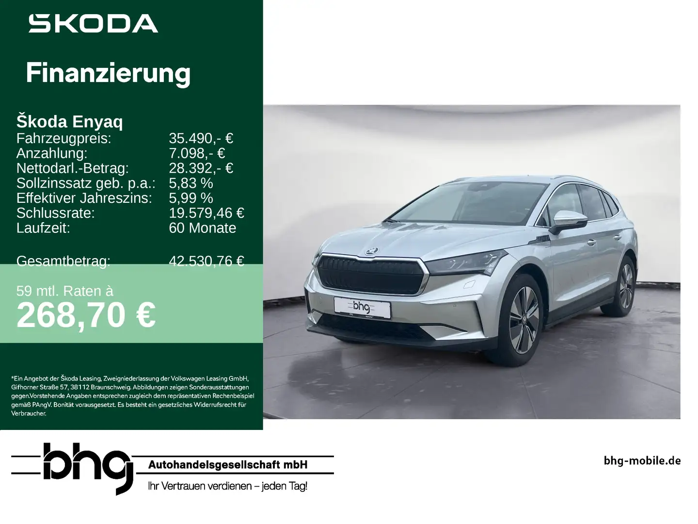 Skoda Enyaq iV 80x Lodge Argento - 1