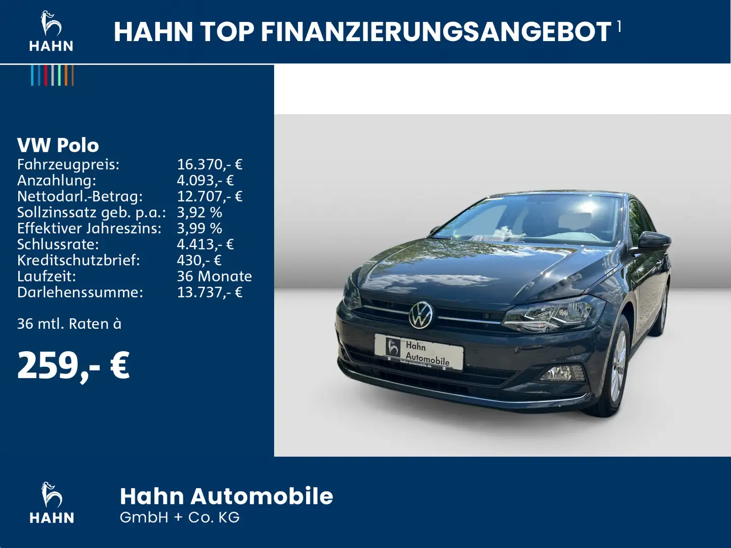 Volkswagen Polo Highline 1.0TSI Navi Klima PDC ACC Sitzheiz Grau - 2