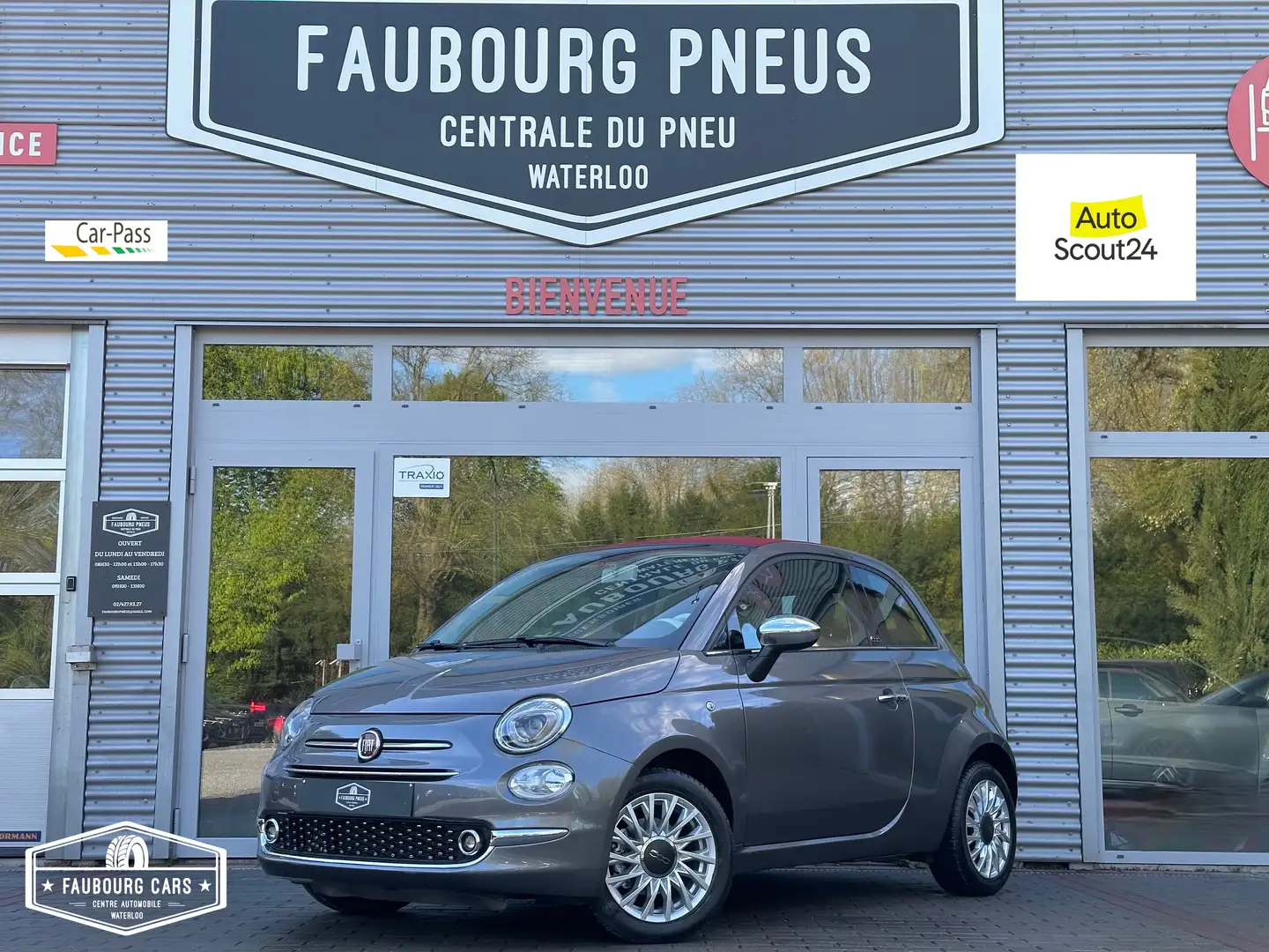 Fiat 500C *1-PROPRIETAIRE*17.000-KM!!*EURO-6b*CAR-PLAY*CUIR* Grijs - 1