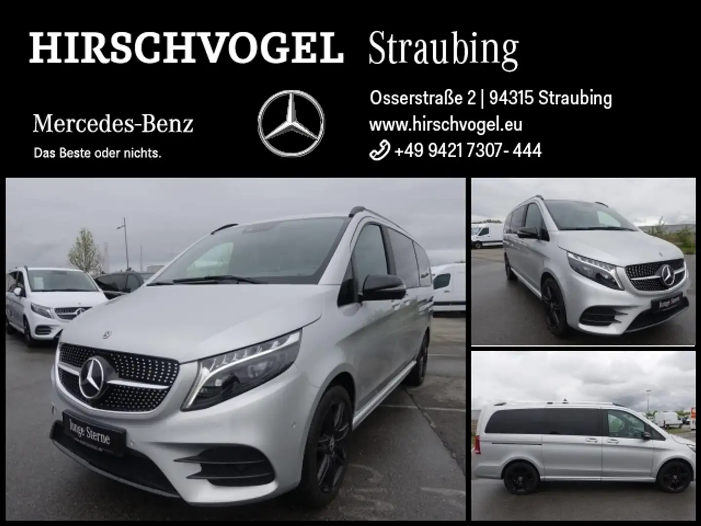 Mercedes-Benz V 300 d Avantgarde 4M AMG+Night-Paket+Panorama Zilver - 1