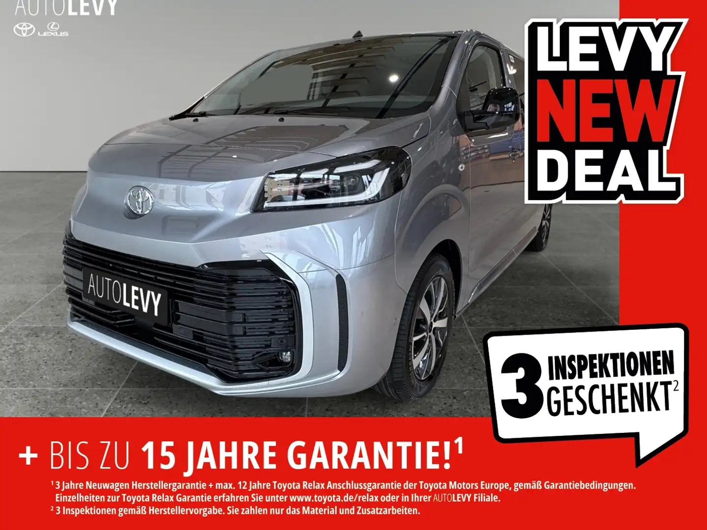 Toyota Proace Verso 2.0L 177 PS Lounge  L1  8 inkl. WKR Silber - 1