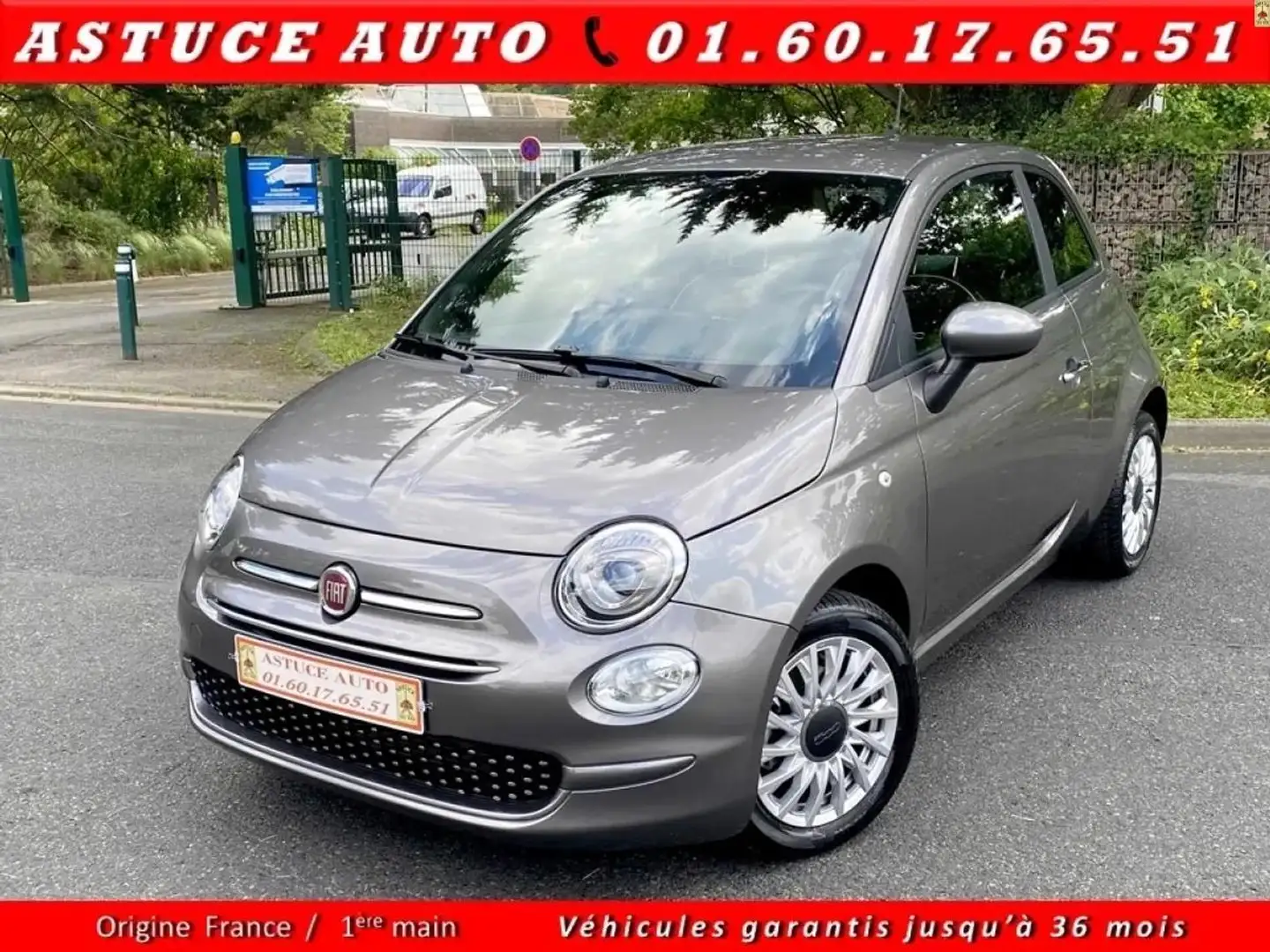 Fiat 500 1.2 70 LOUNGE Beige - 1