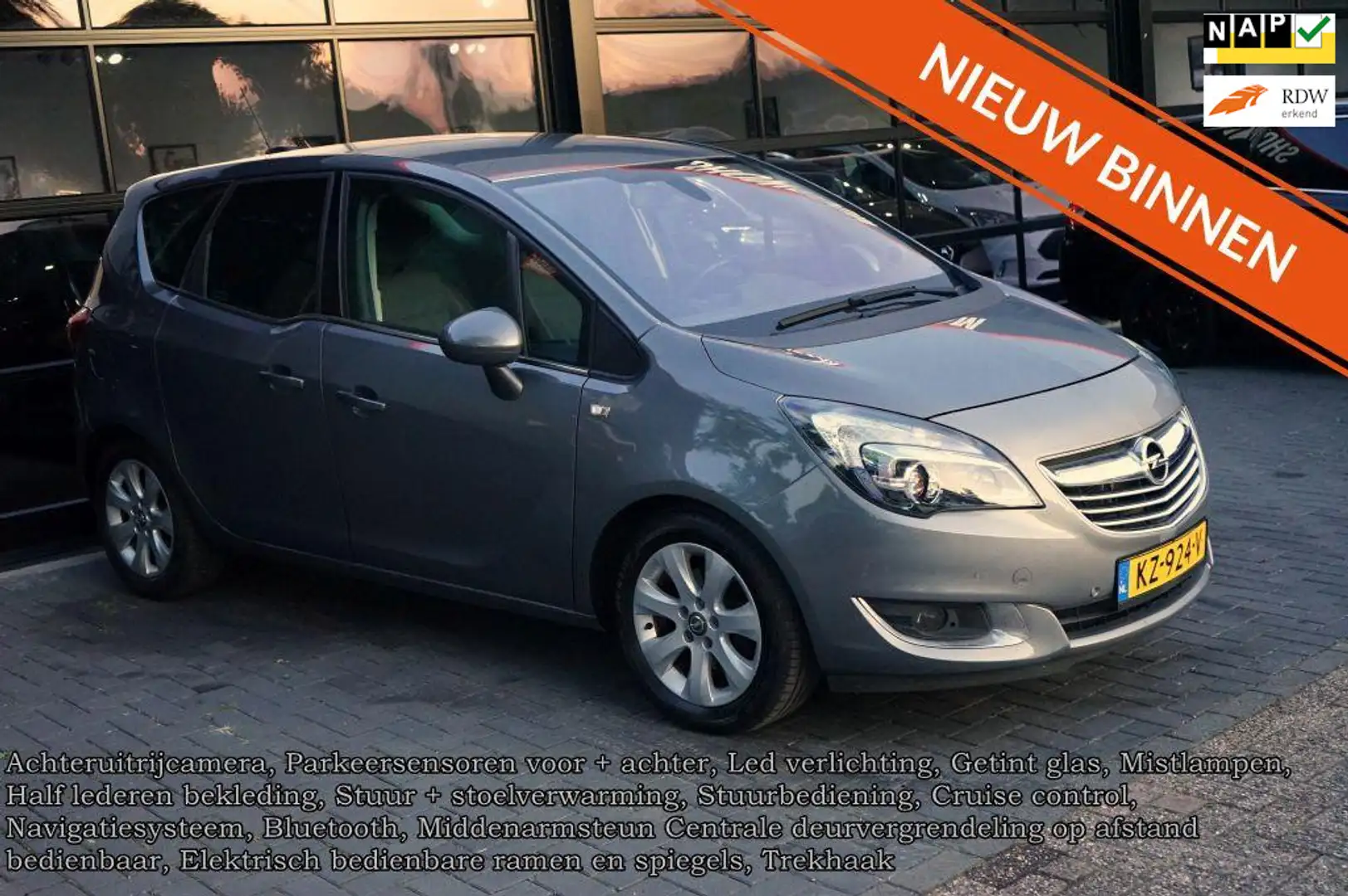 Opel Meriva 1.4 Turbo Blitz, Camera, Leder, Clima, Navi, CC, L Grijs - 1