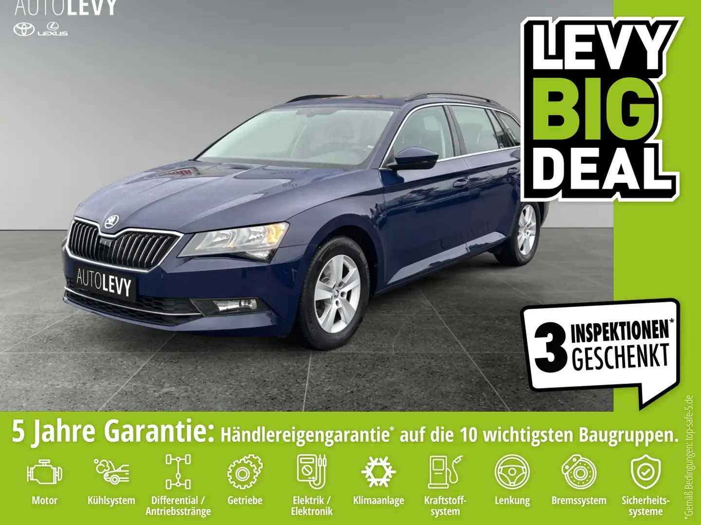 Skoda Superb Combi 1.8 TSI Ambition Panoramadach+AHK Modrá - 1