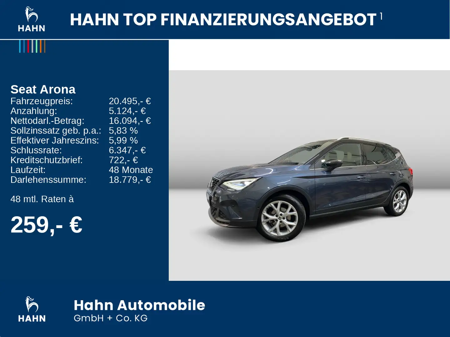 SEAT Arona 1.5 TSI DSG FR Navi ACC Kamera App-Connect Grigio - 2