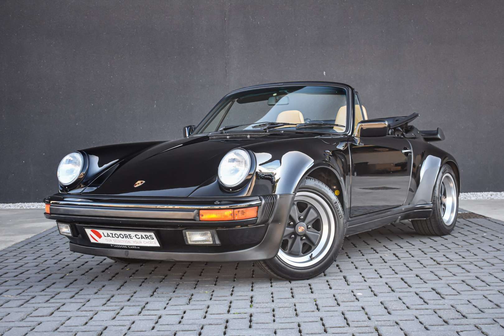 Porsche 911 (964) Turbo Cabriolet Noir 1/43 Avenue43 AVN60031 - Neuf