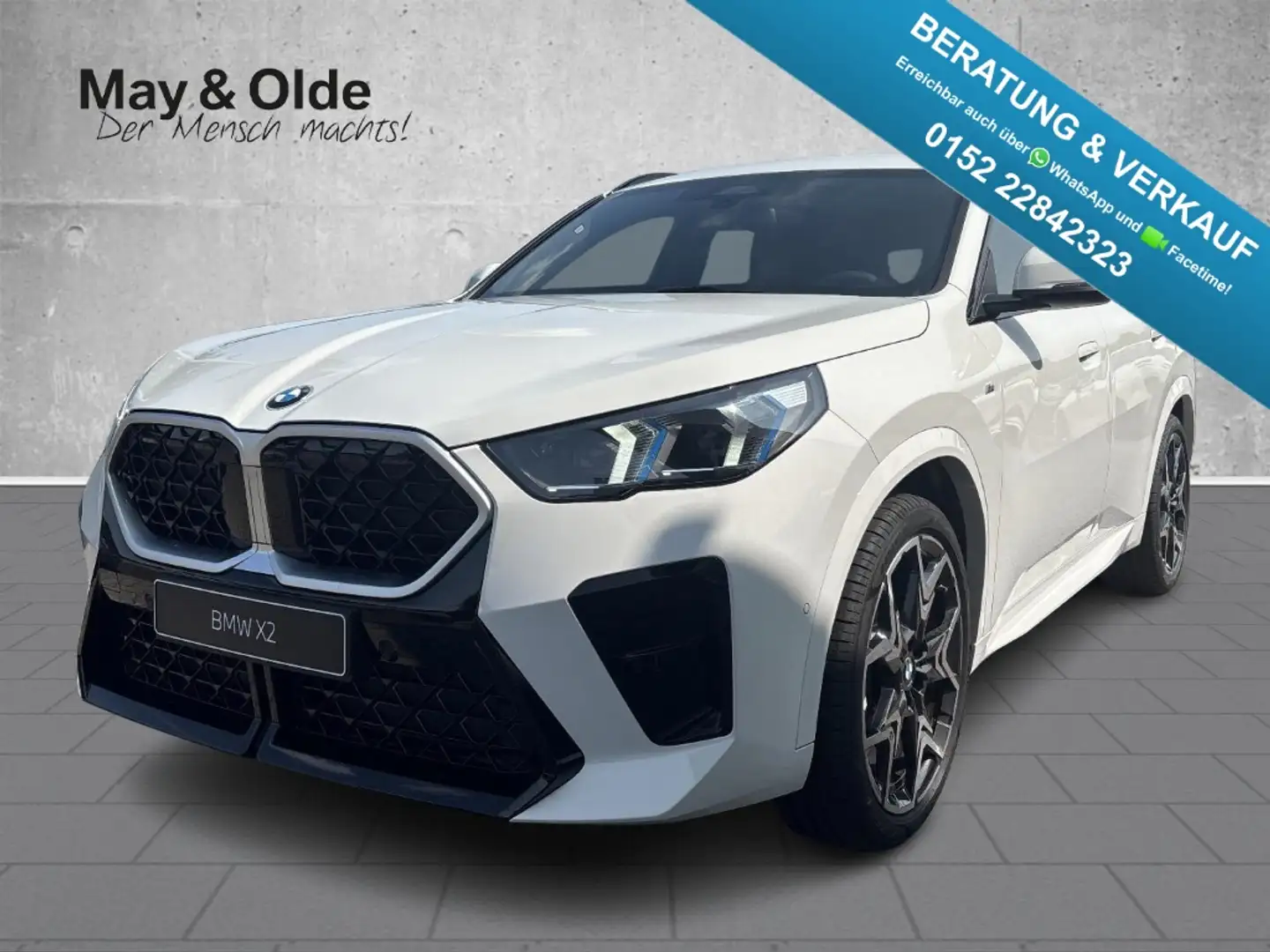 BMW X2 sDrive 18d M Sport DA AHK Navi H/K Memory Sitz Weiß - 1