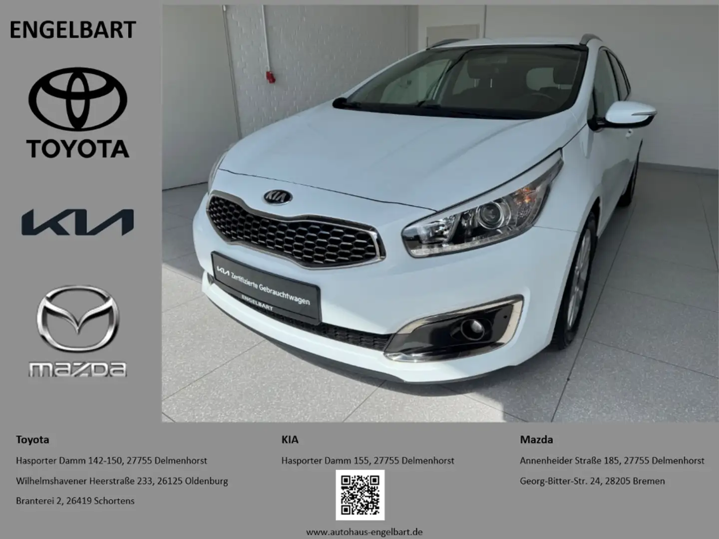 Kia Ceed SW / cee'd SW Spirit 1.6 GDI Anhängerkupplung Weiß - 1