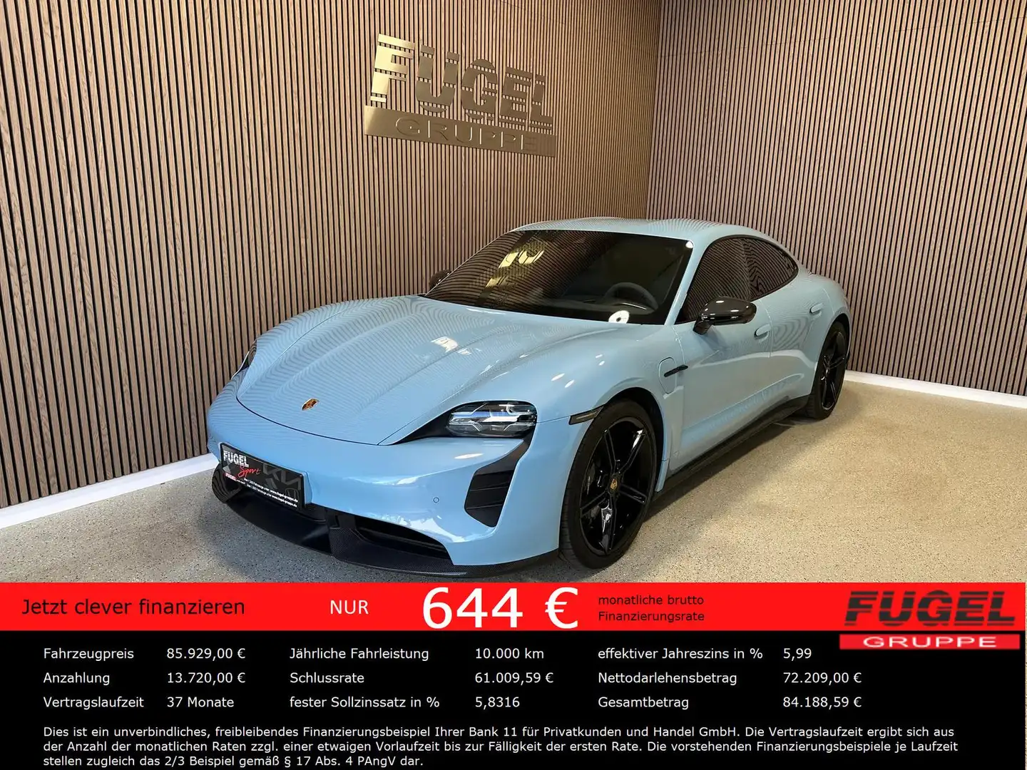 Porsche Taycan Turbo S Keramik|Burmester|Carbon|PVTS|PDCC Sport|U Blau - 1