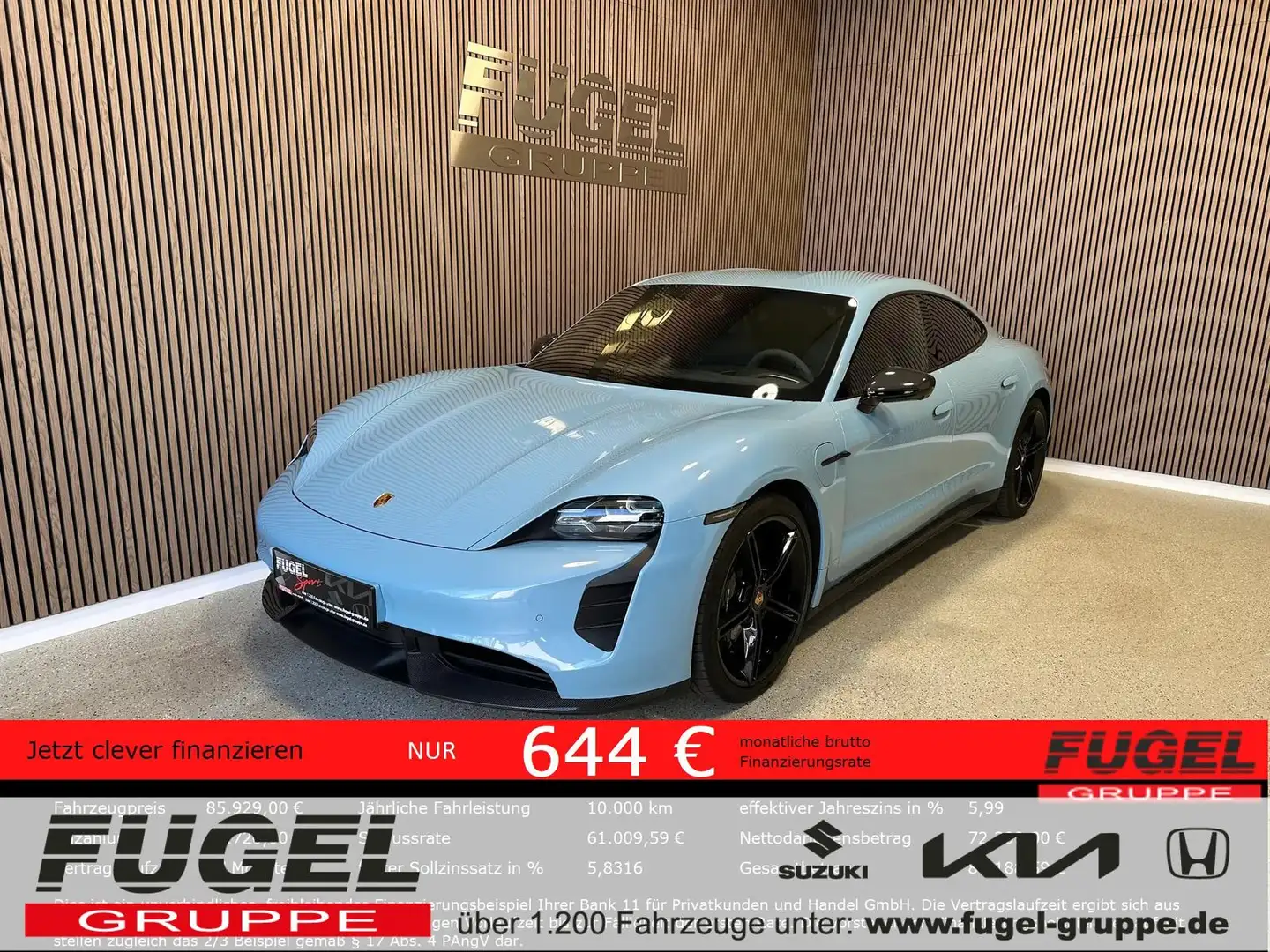 Porsche Taycan Turbo S Keramik|Burmester|Carbon|PVTS|PDCC Sport|U Синій - 1