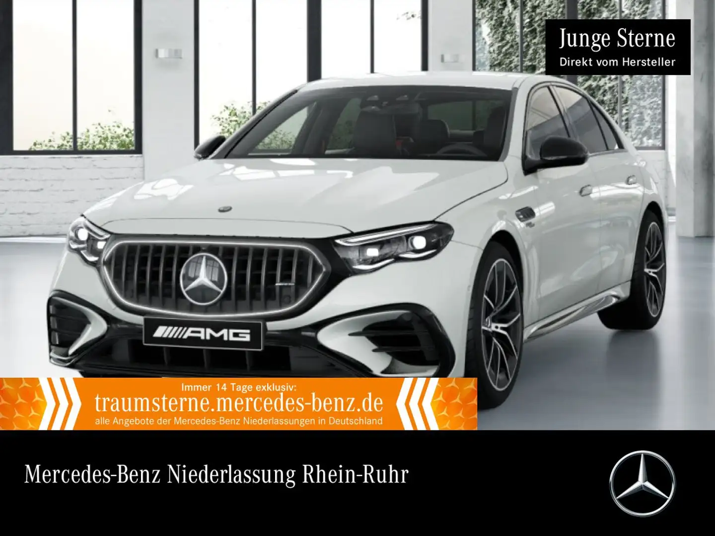 Mercedes-Benz E 53 AMG 4M Hybrid Fahrass Burmester Distr. PTS 9G Weiß - 1