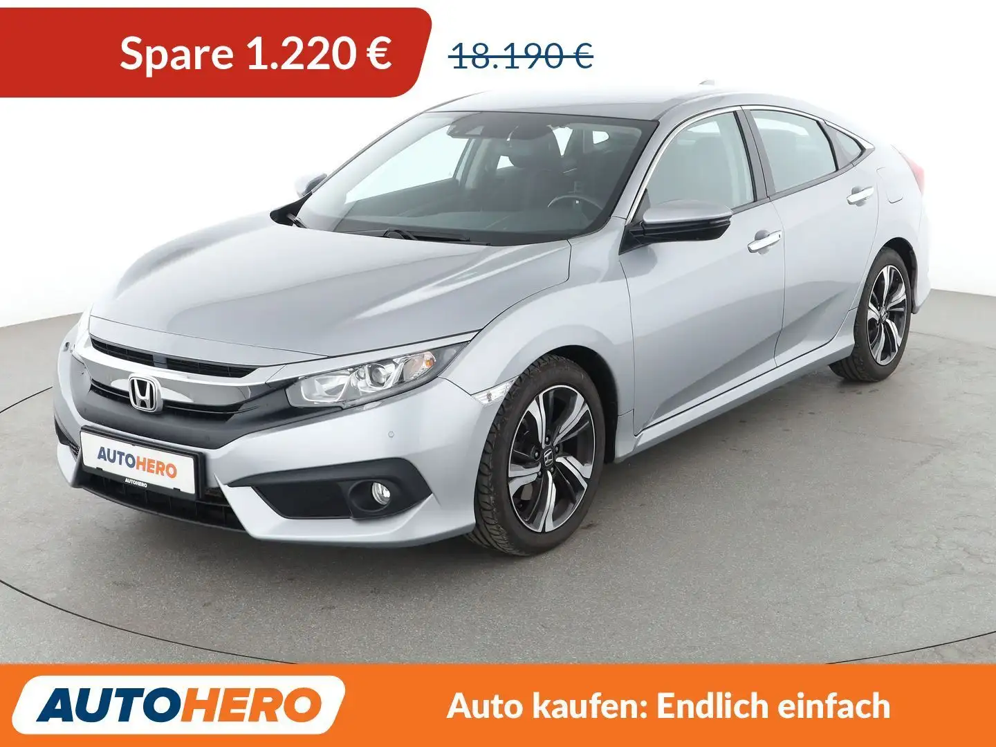 Honda Civic 1.5 VTEC Elegance Aut.*NAVI*ACC*CAM*PDC*SHZ* Silber - 1