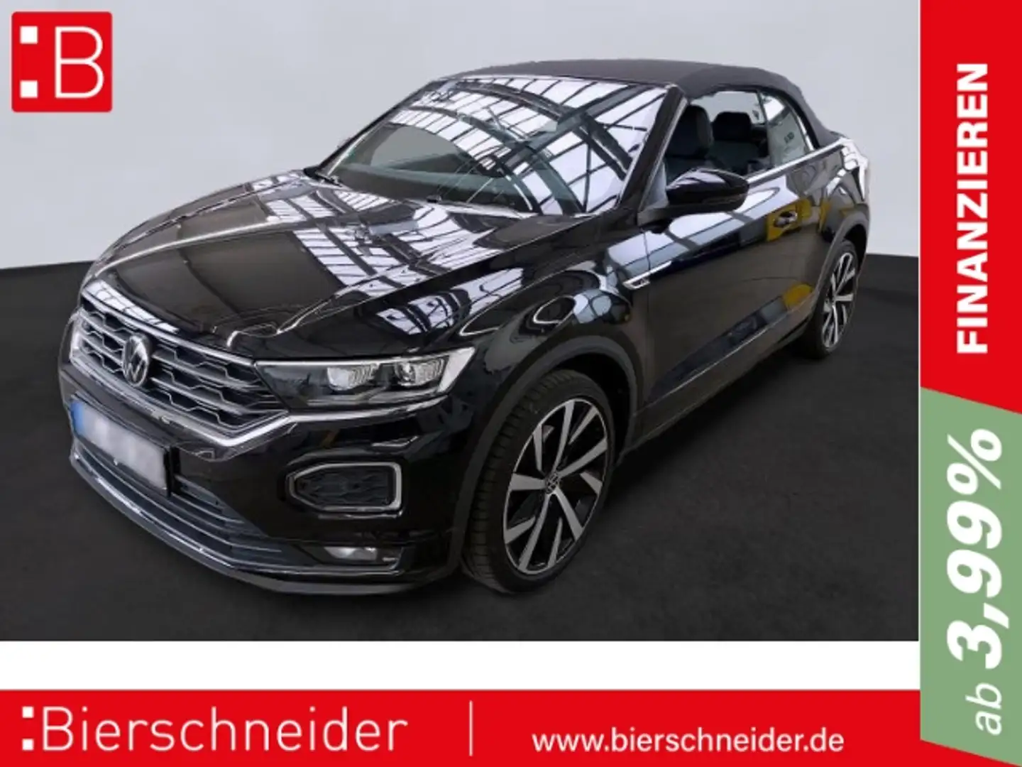Volkswagen T-Roc Cabriolet 1.5 TSI DSG R-Line AHK REAR VIEW LED NAV Schwarz - 1