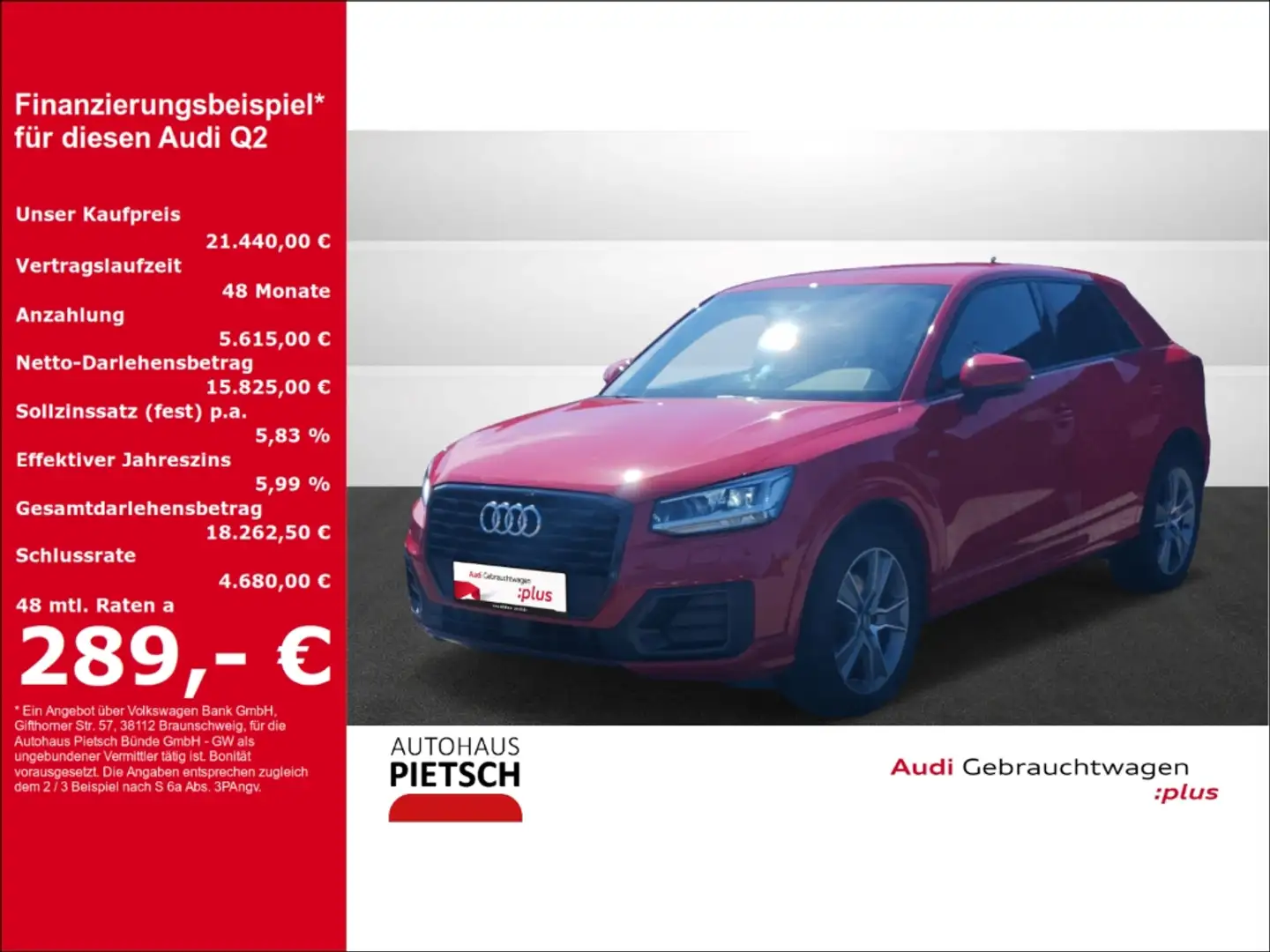 Audi Q2 35 TDI S-tronic S line LED AHK Keyless Rouge - 1
