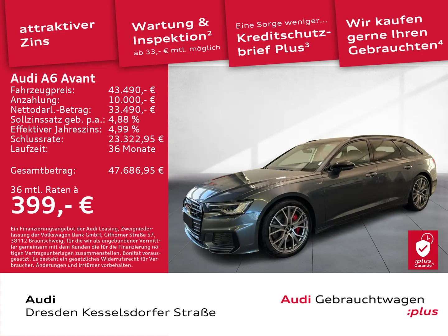 Audi A6 55 TFSI e Q. Sport LED Navi Kamera Pano Grau - 1
