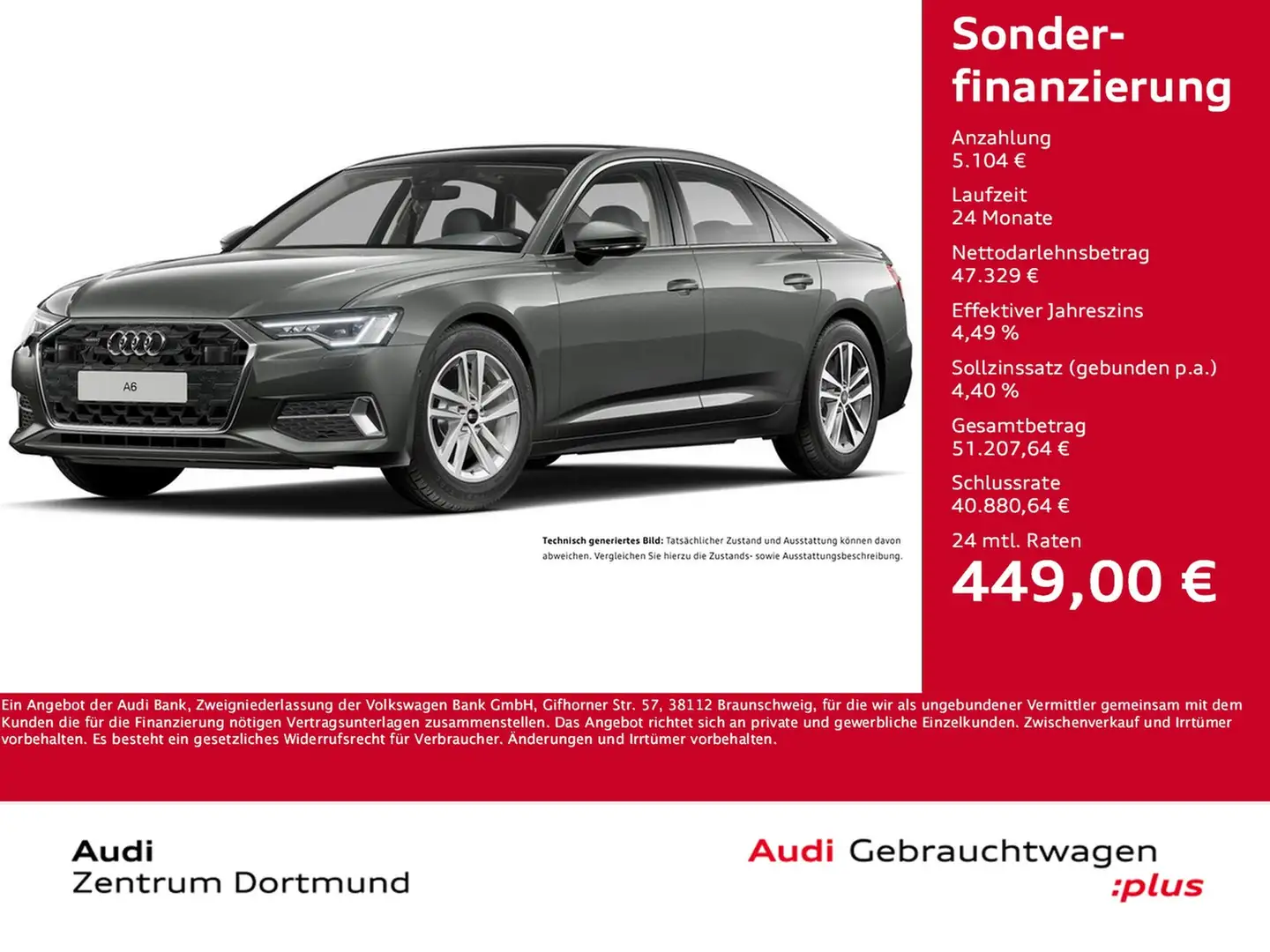 Audi A6 50 quattro advanced PANO ACC LM18 NAVI+ Grau - 1