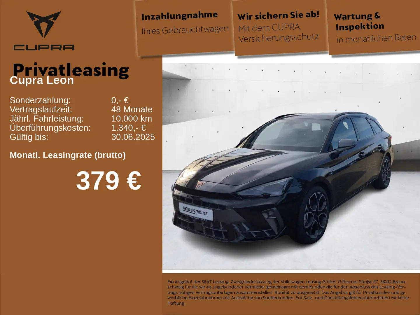 CUPRA Leon Sportstourer 1.5 eTSI 110 kW AHK MEMORY SHZ Negro - 1