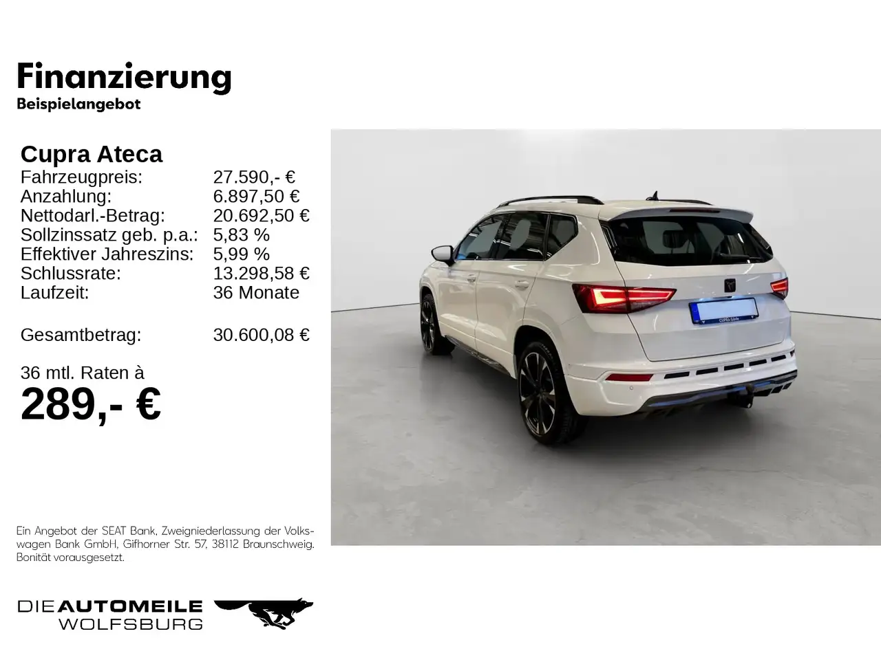 Cupra Ateca 1.5TSI DSG AHK/LED/NAVI/KESSY, миниатюра 2