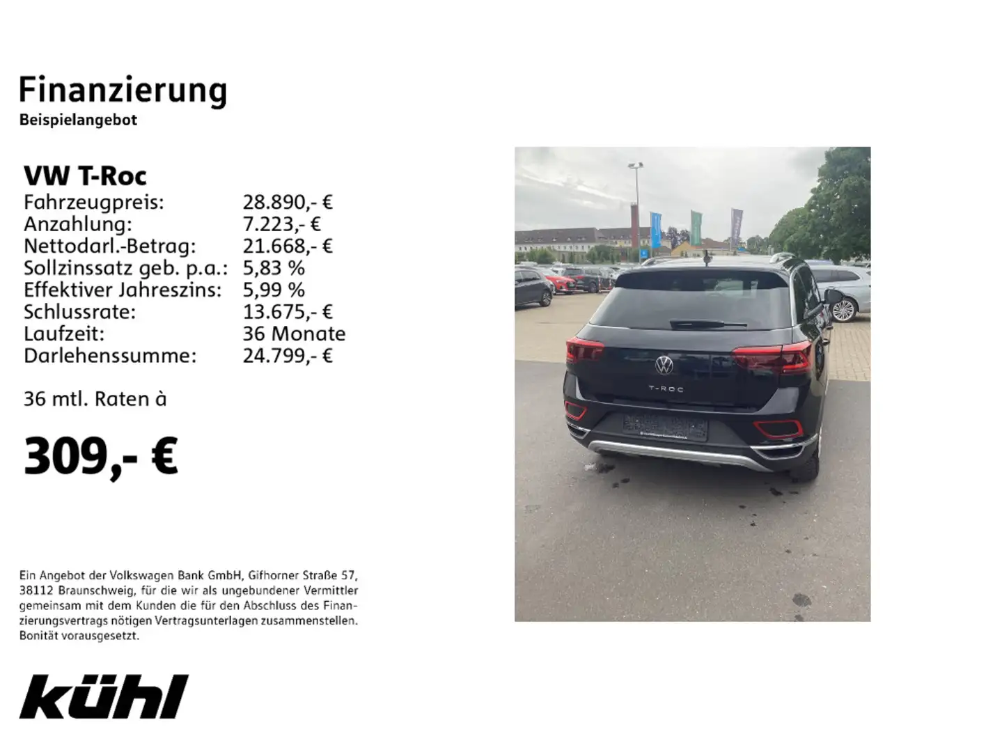 Volkswagen T-Roc 1.5 TSI DSG Style Navi,Pano,Standhz., Negro - 2