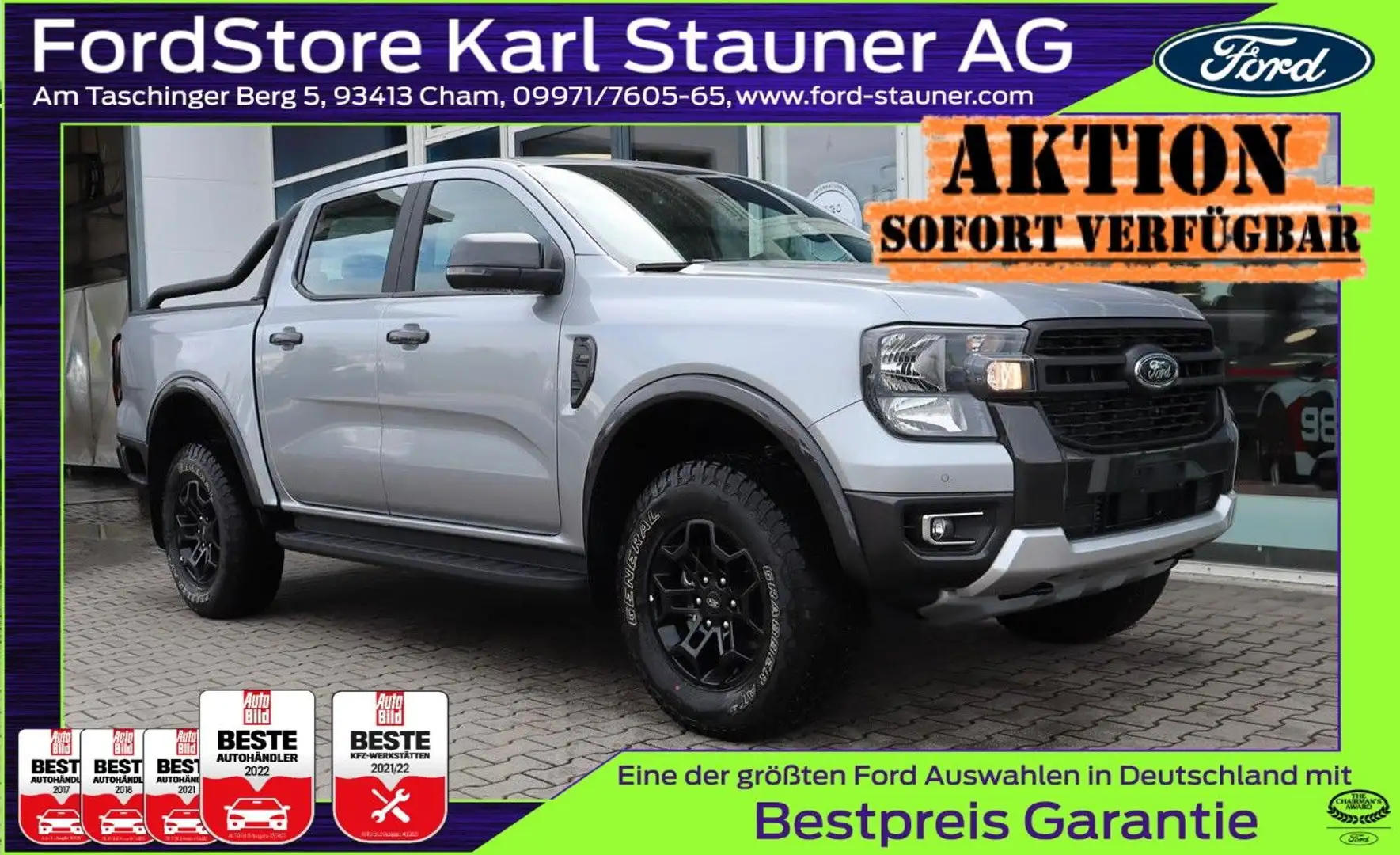 Ford Ranger Tremor DOKA EcoBlue 3,99% FIN* AHK Срібний - 1