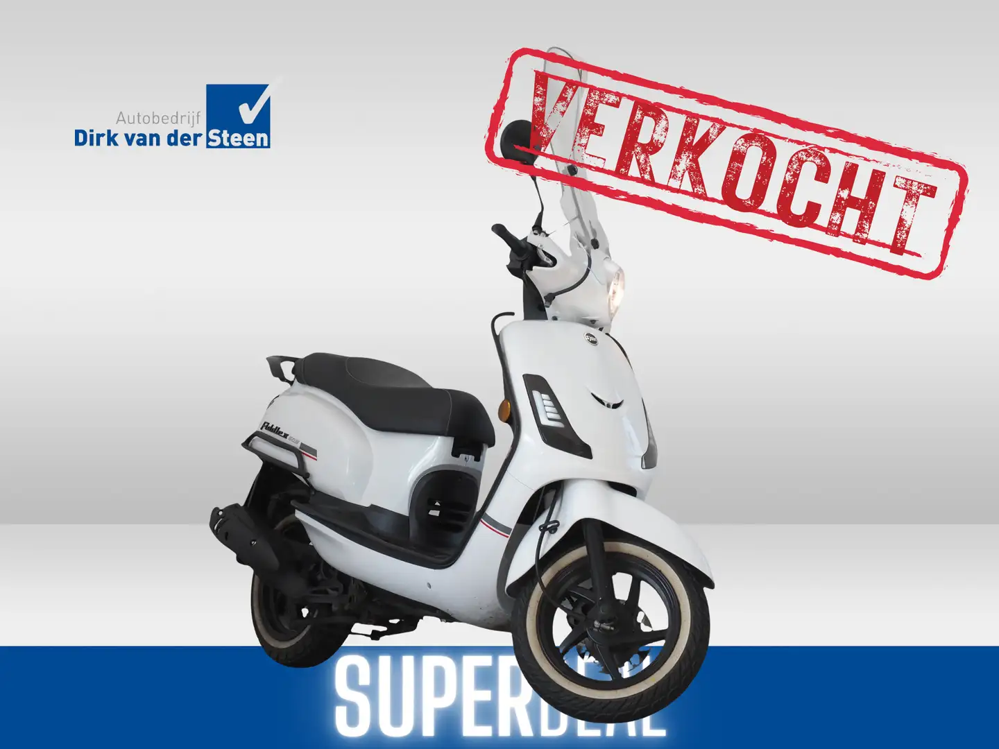 SYM Bromscooter Fiddle II Valbeugel | LED lichten | Wi Bílá - 1
