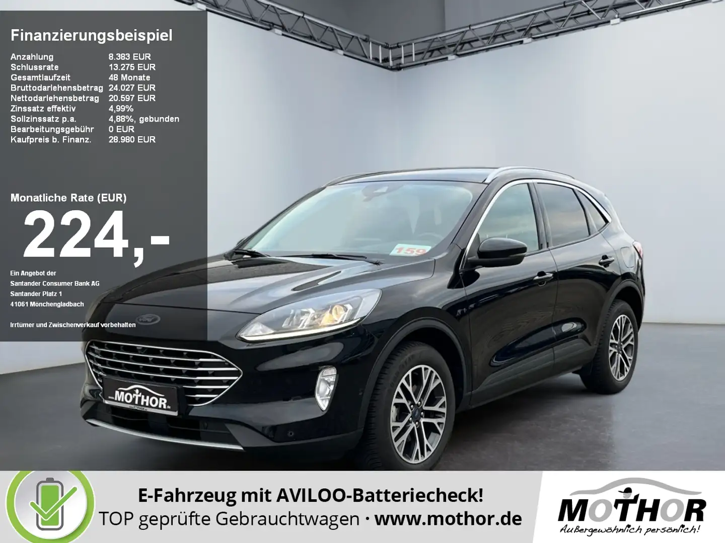 Ford Kuga Titanium 2.5 FHEV Automatik Rückfahrkamera Чорний - 1