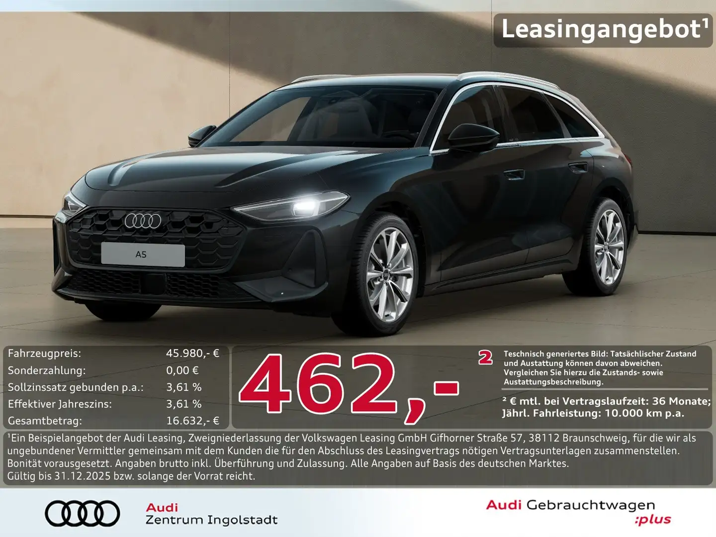 Audi A5 Avant TFSI qu NAVI LED AHK KAM. 18" Schwarz - 1