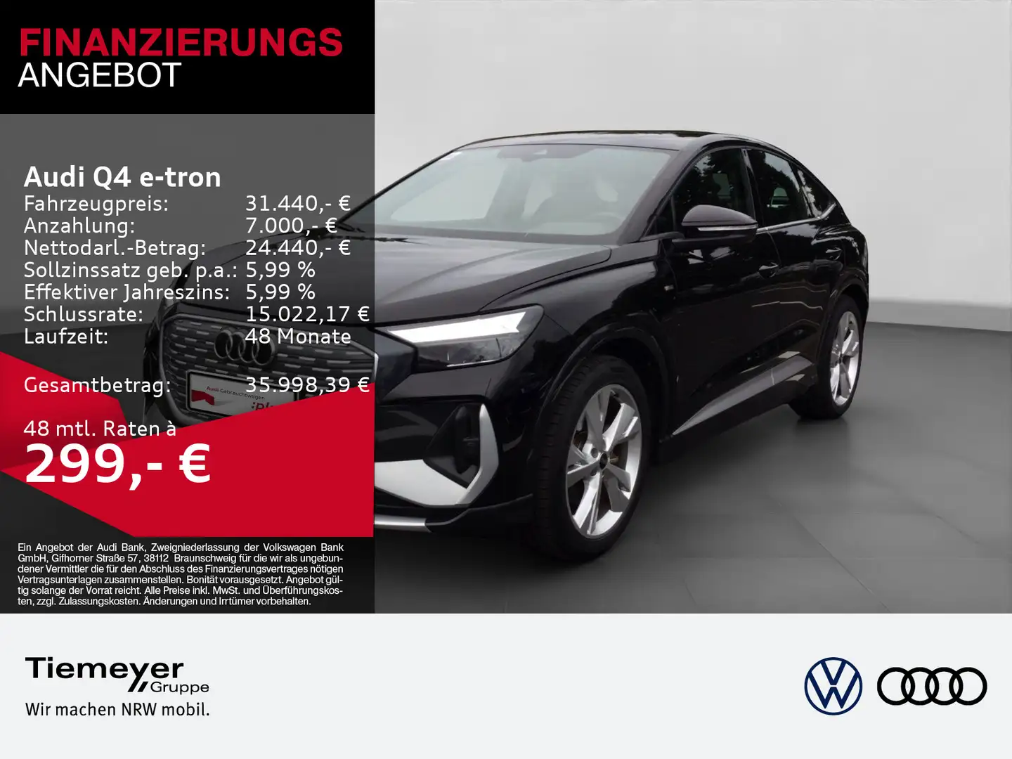 Audi Q4 e-tron Sportback S LINE LM20 VIRTUAL LED Schwarz - 1