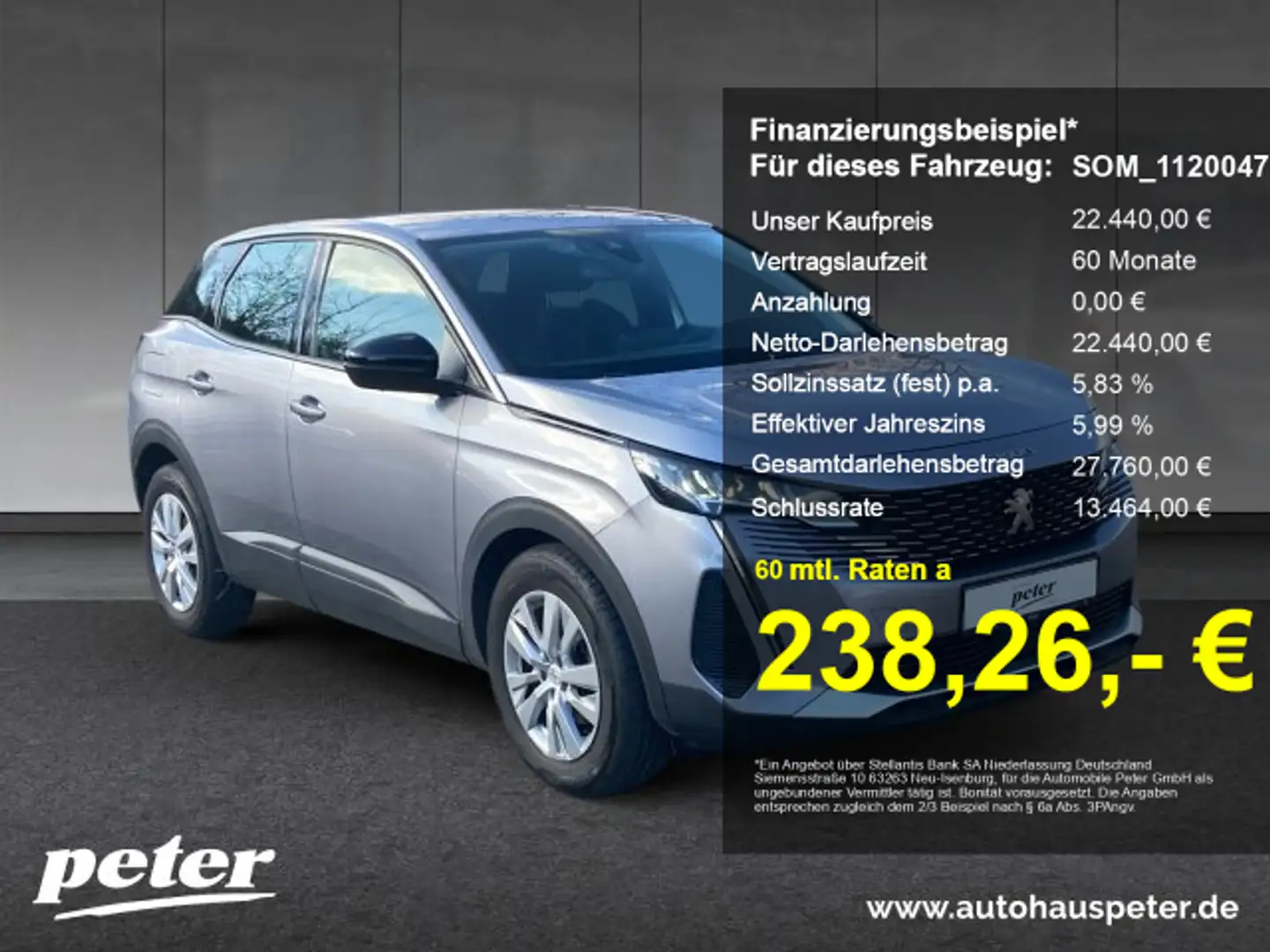 Peugeot 3008 3008 Active Pack 130 +Kamera+Bluetooth+EPH+SHZ+ Grau - 1