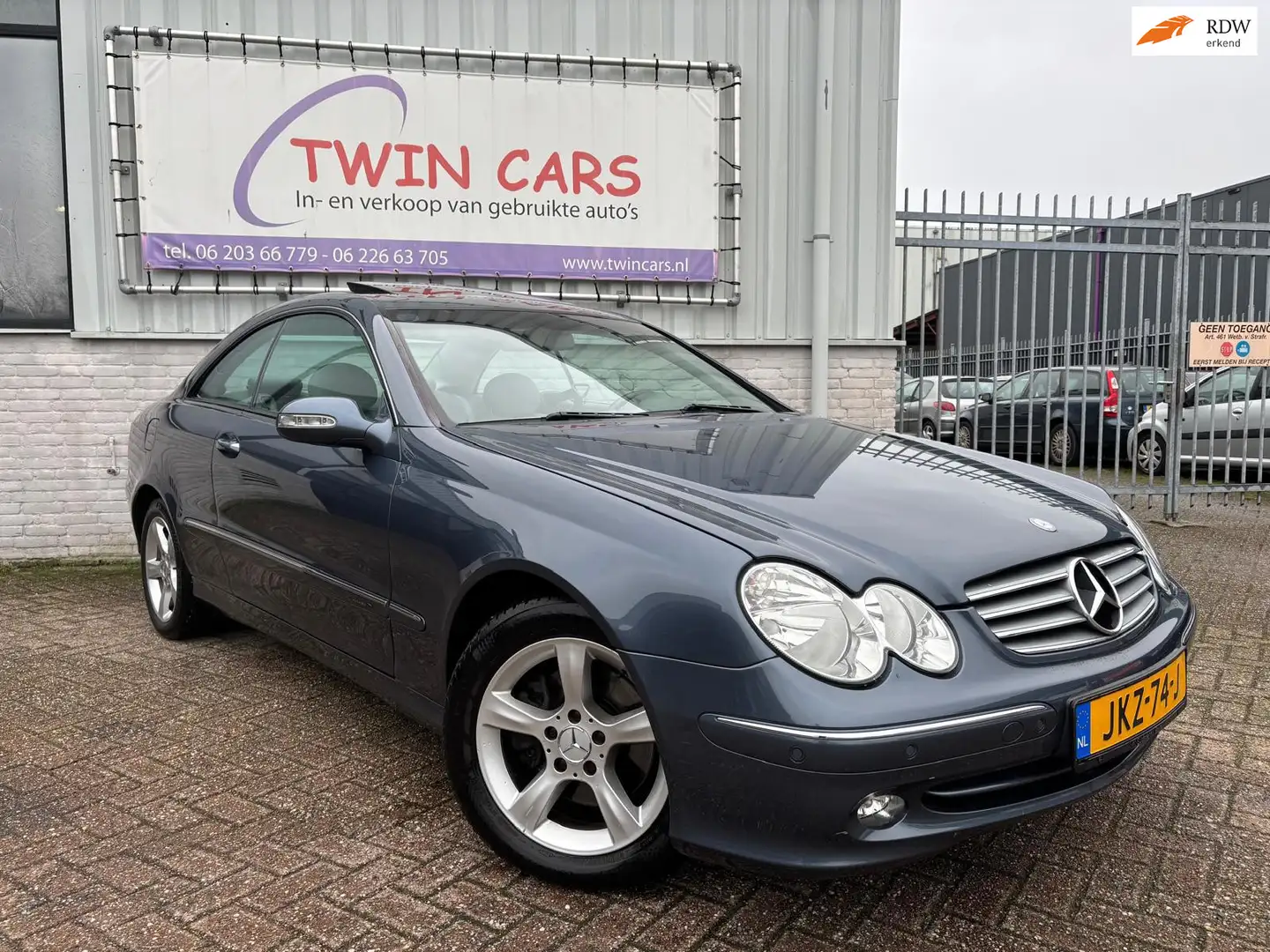 Mercedes-Benz CLK 240 Coupé Elegance Leer Aut Airco Azul - 1