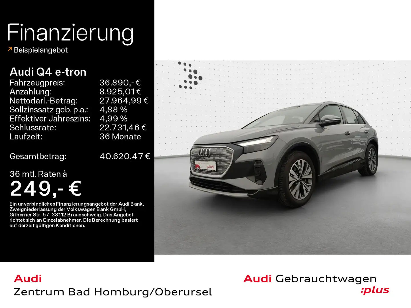 Audi Q4 e-tron 45 quattro*Navi*LED*Alu*AHK*HUD*SONOS* Gris - 1