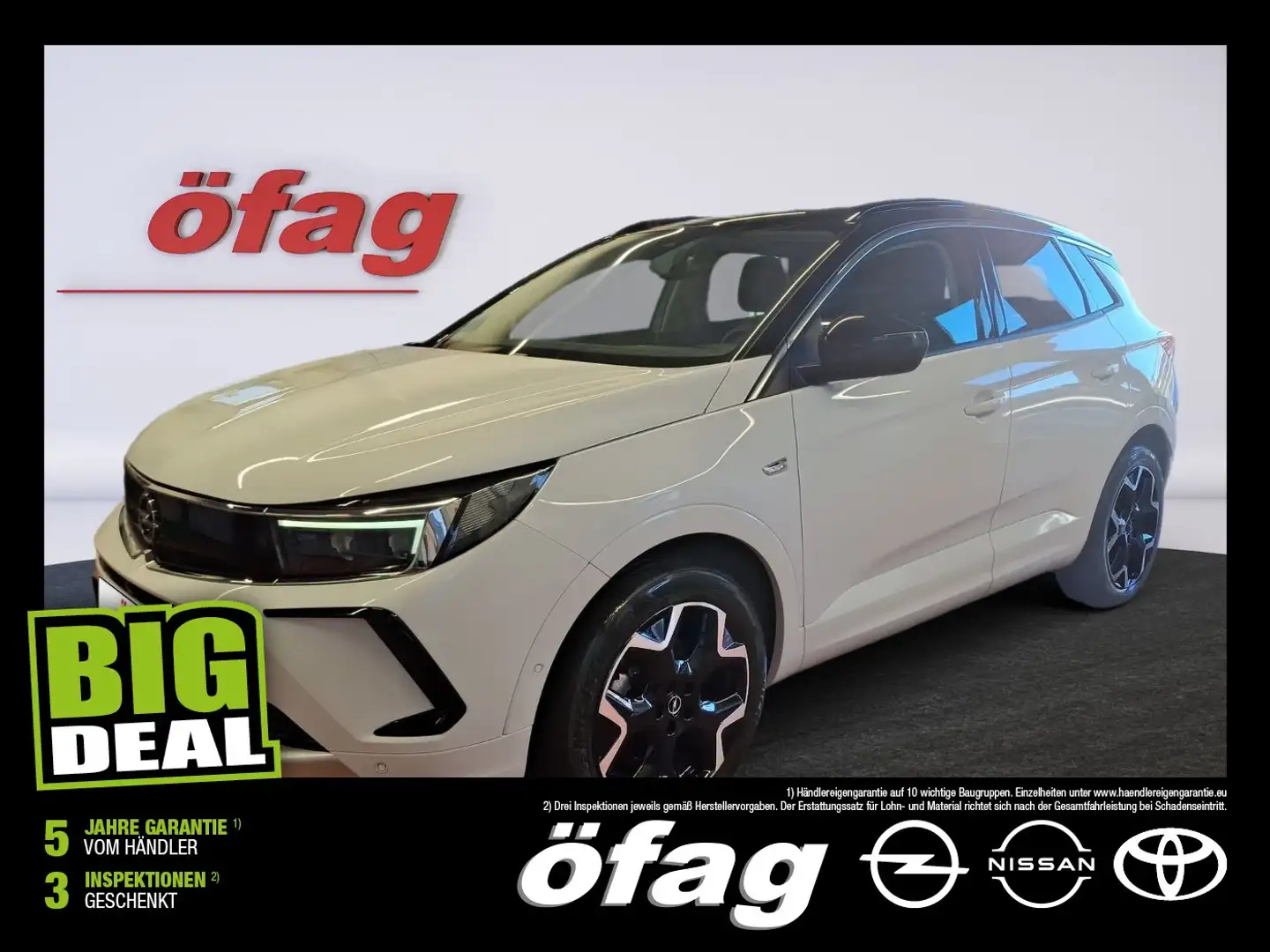 Opel Grandland X 1.2 Turbo Business Elegance LED+Navi Weiß - 1